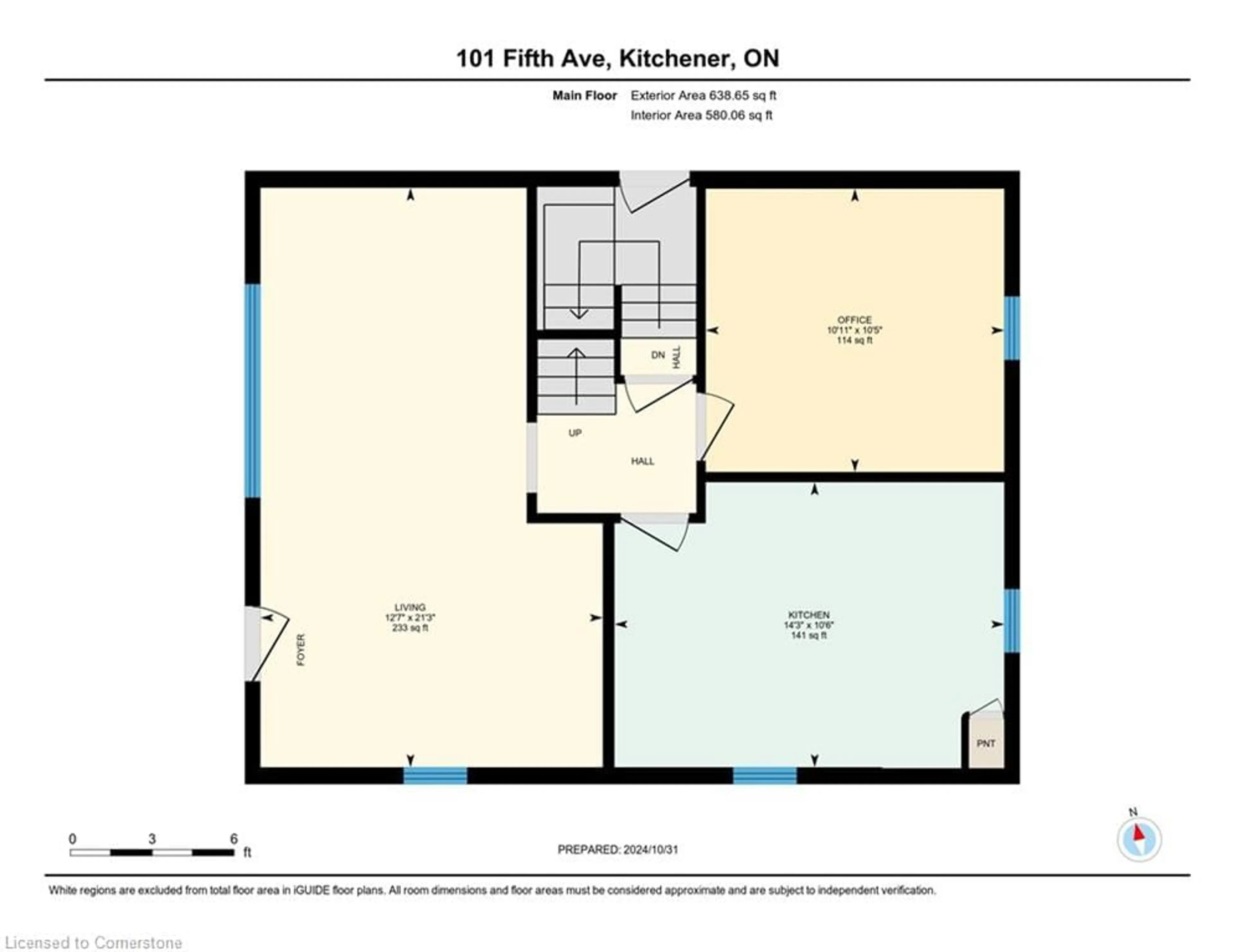 Floor plan for 101 Fifth Ave, Kitchener Ontario N2C 1P5