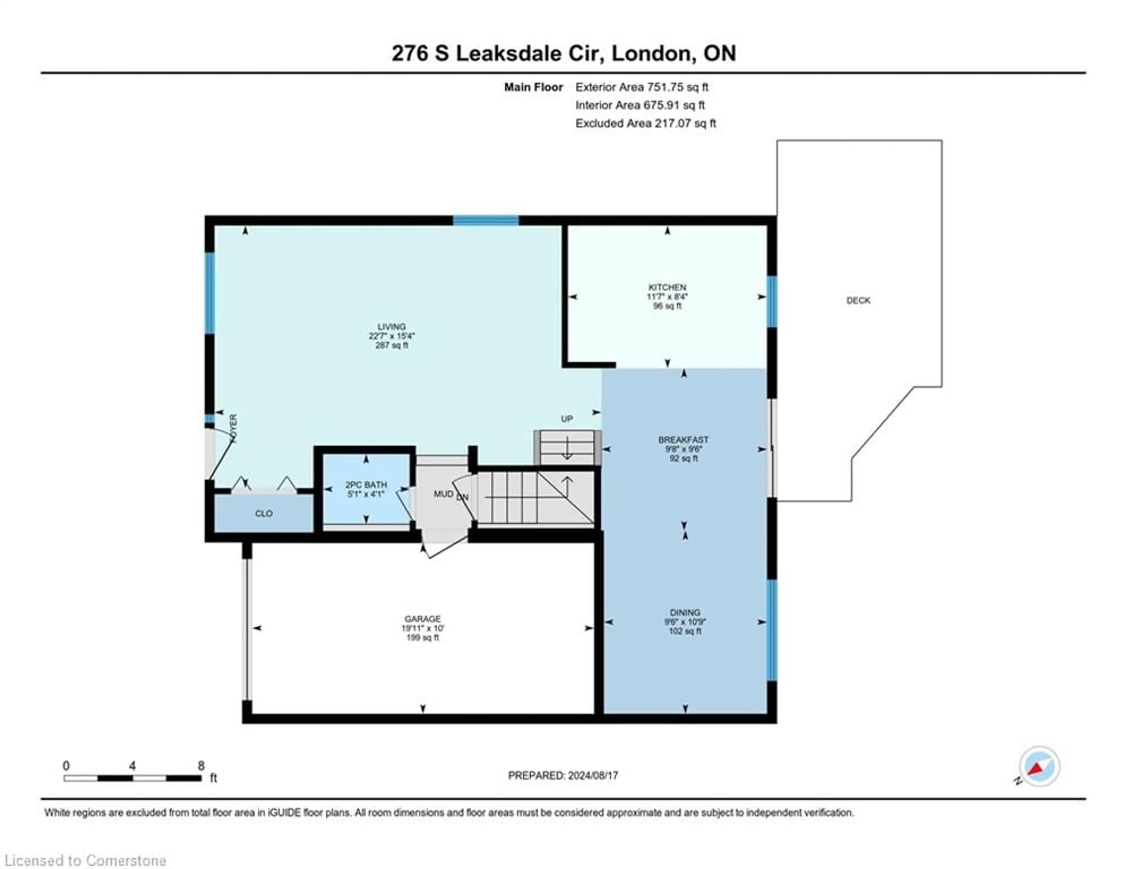 Floor plan for 276 South Leaksdale Cir, London Ontario N6M 1K3