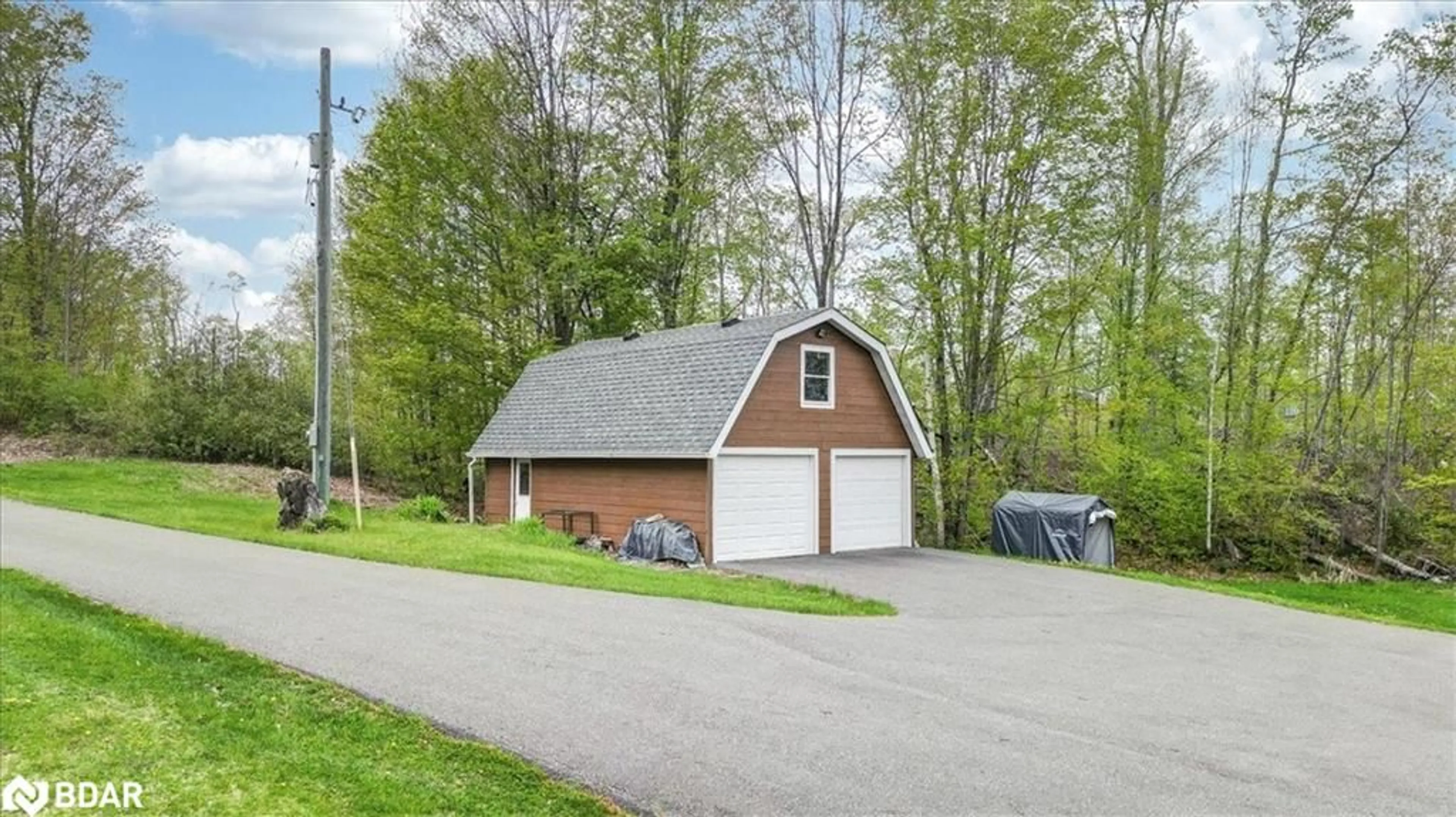 Indoor garage, wood floors for 1115A Steenburg Lake North Rd, Gilmour Ontario K0L 1W0