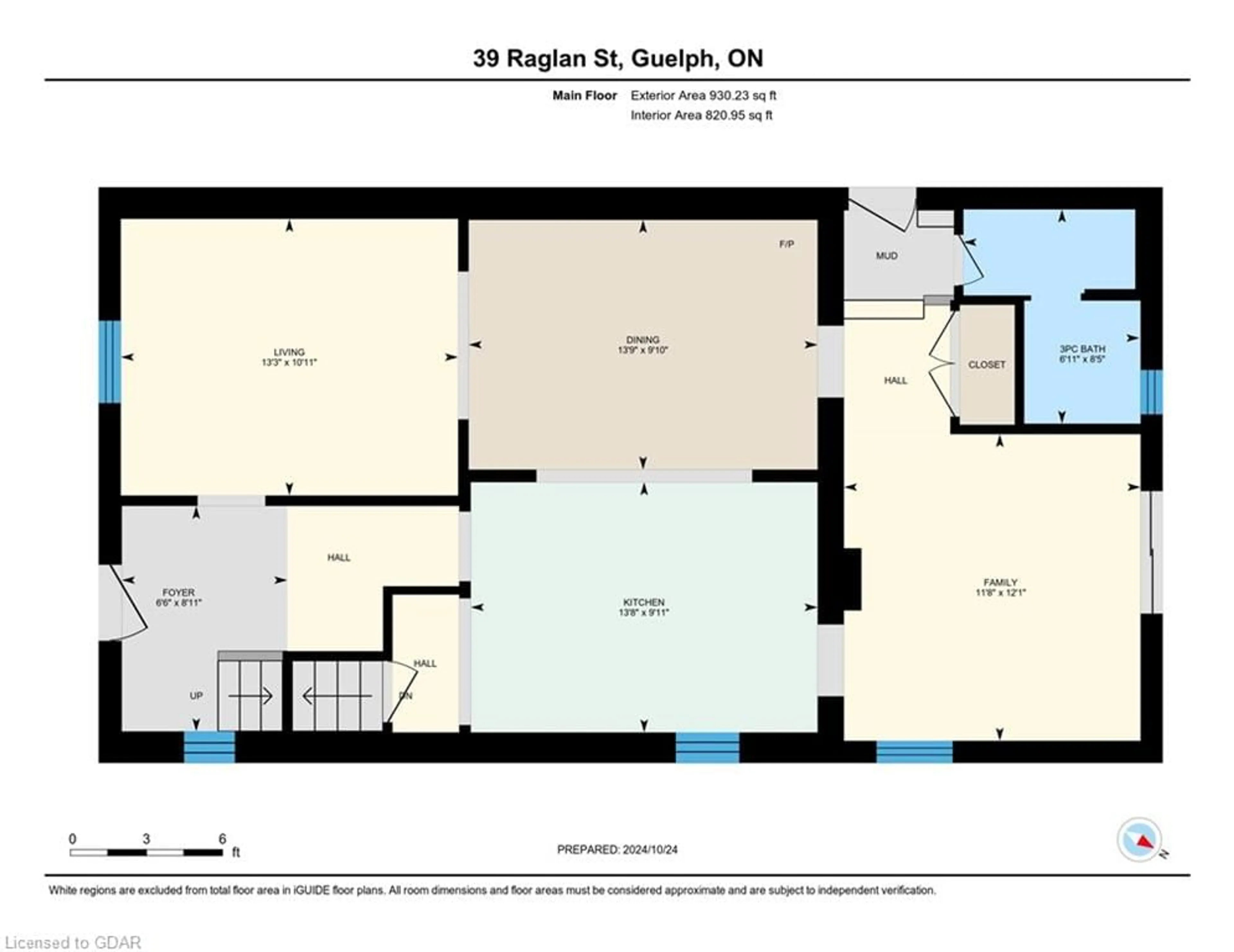 Floor plan for 39 Raglan St, Guelph Ontario N1H 2S4