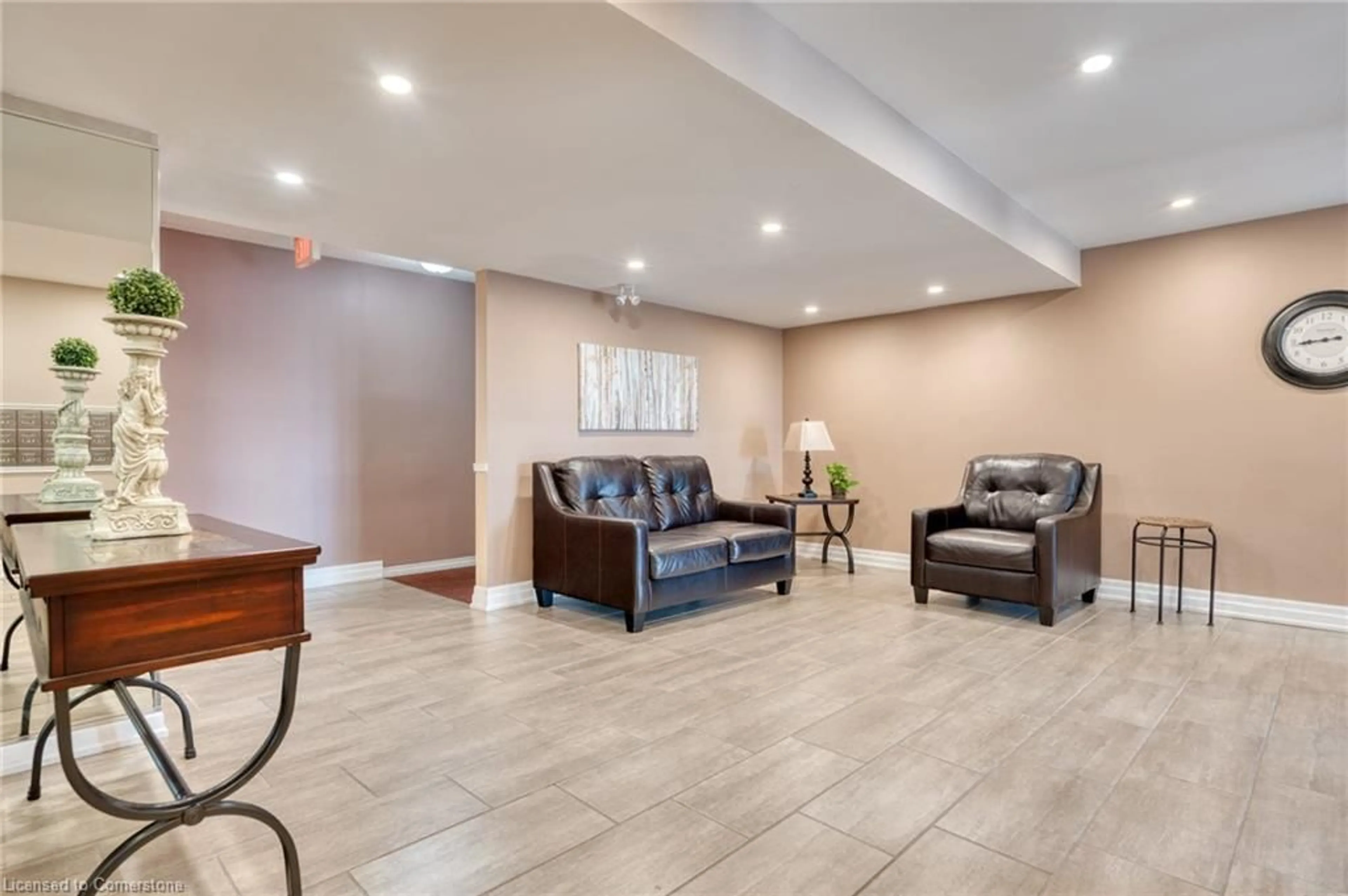 Indoor lobby, wood floors for 99 Donn Ave #104, Stoney Creek Ontario L8G 5B2