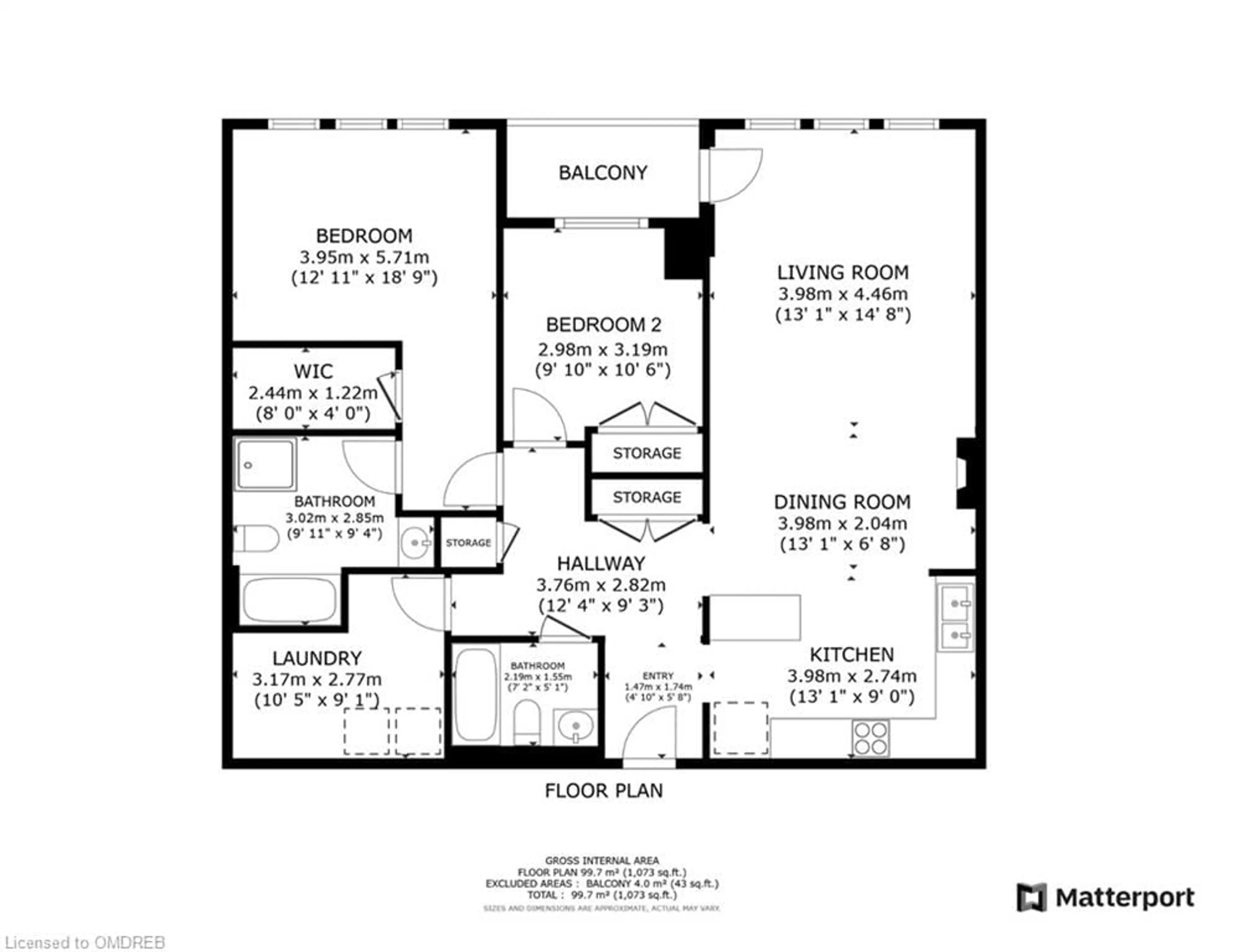 Floor plan for 1499 Nottinghill Gate #403, Oakville Ontario L6M 5G1