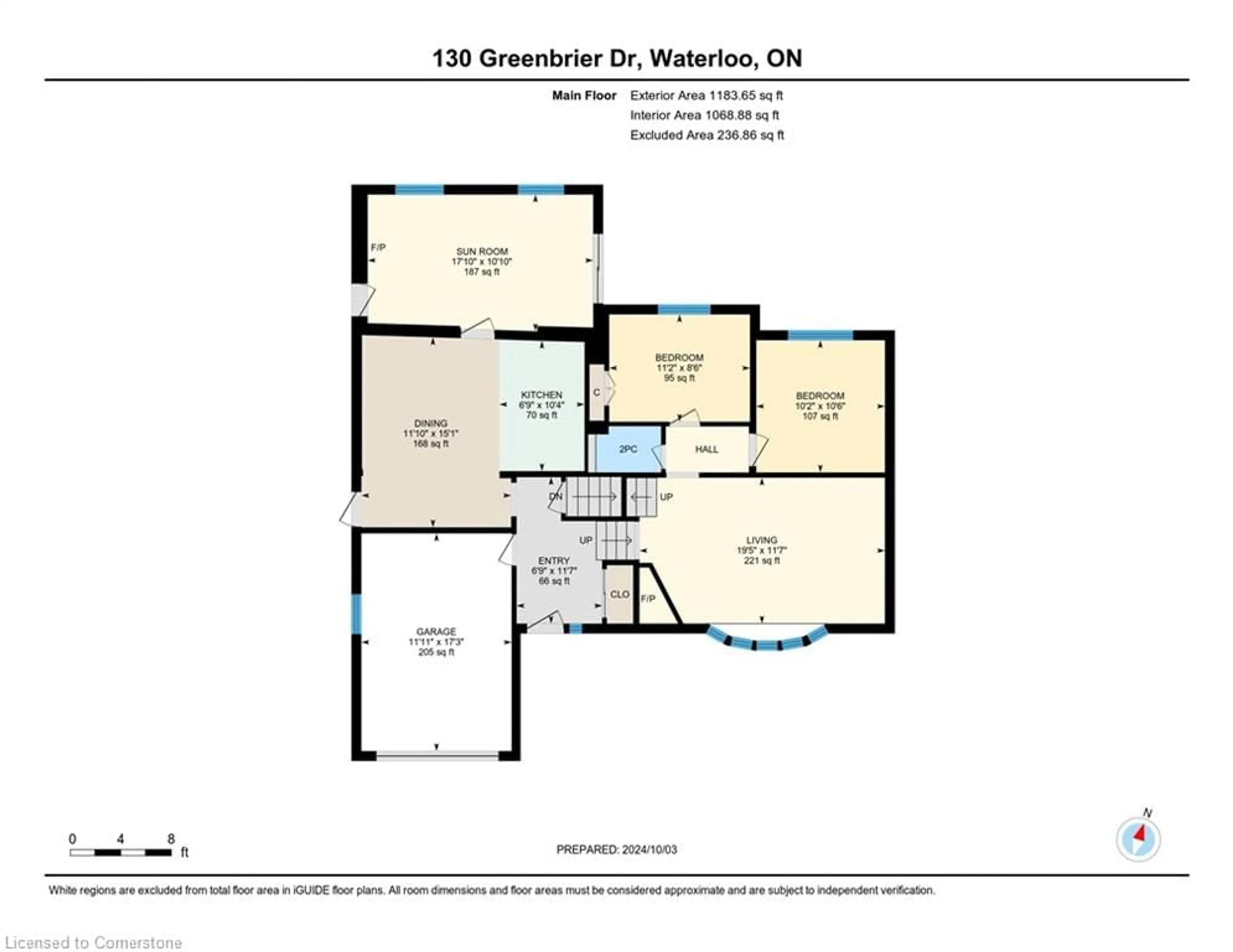 Floor plan for 130 Greenbrier Dr, Waterloo Ontario N2L 4B5