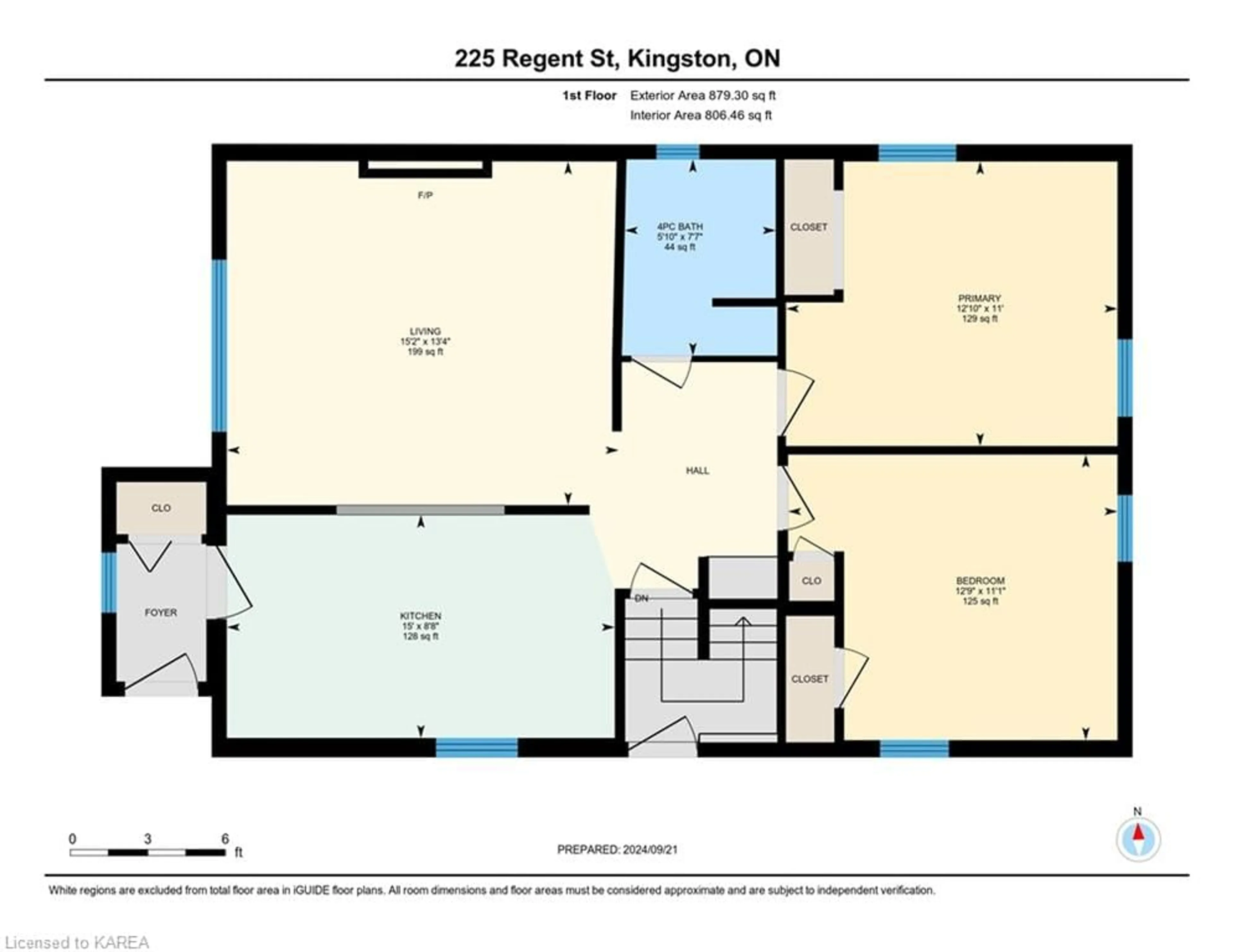 Floor plan for 225 Regent St, Kingston Ontario K7L 4K5