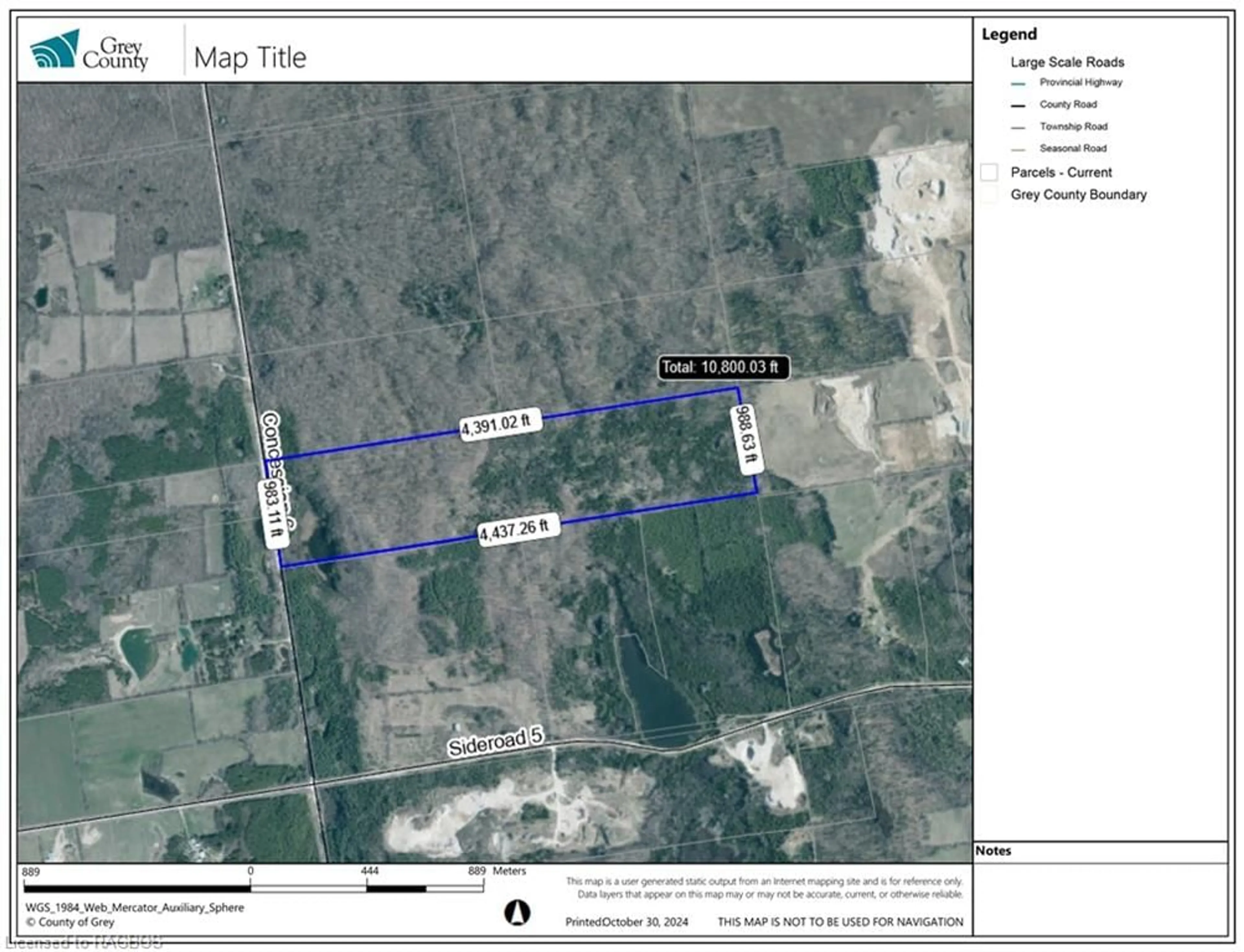 Picture of a map for PT LT 14 Concession 5, Chatsworth Ontario N0H 1G0