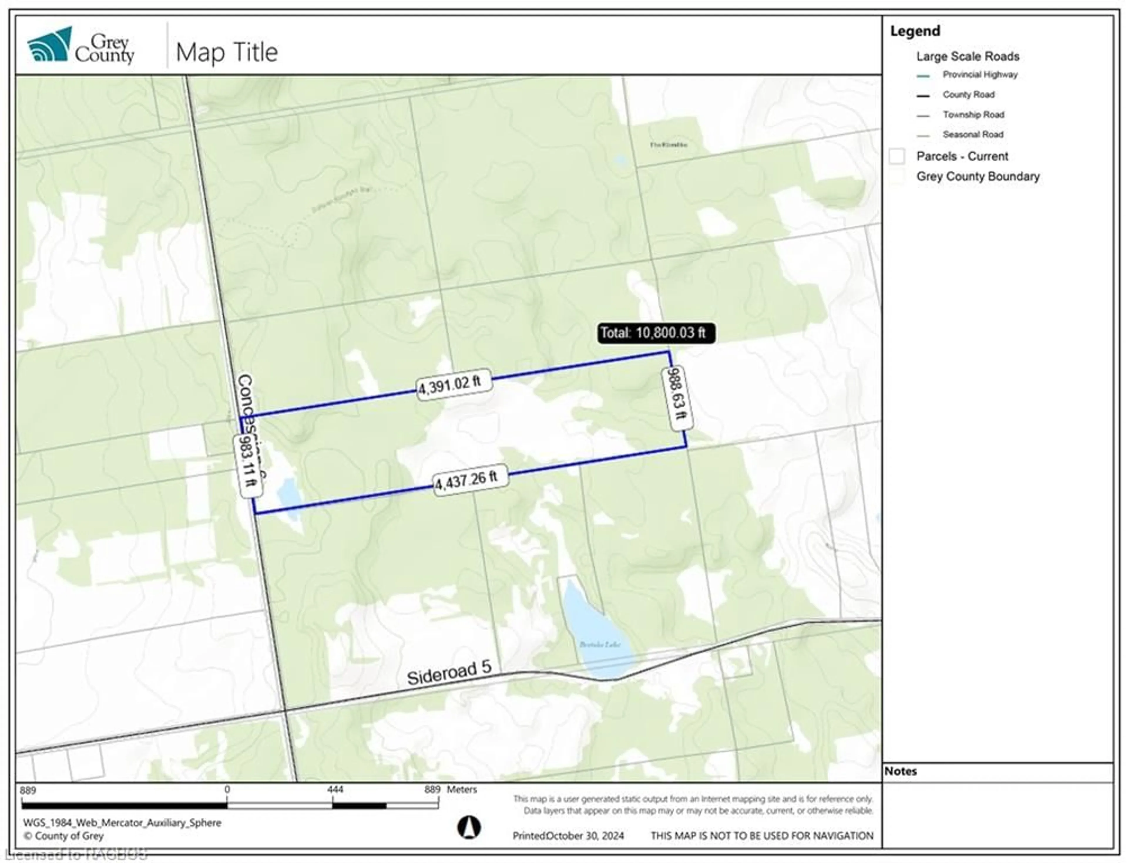 Picture of a map for PT LT 14 Concession 5, Chatsworth Ontario N0H 1G0