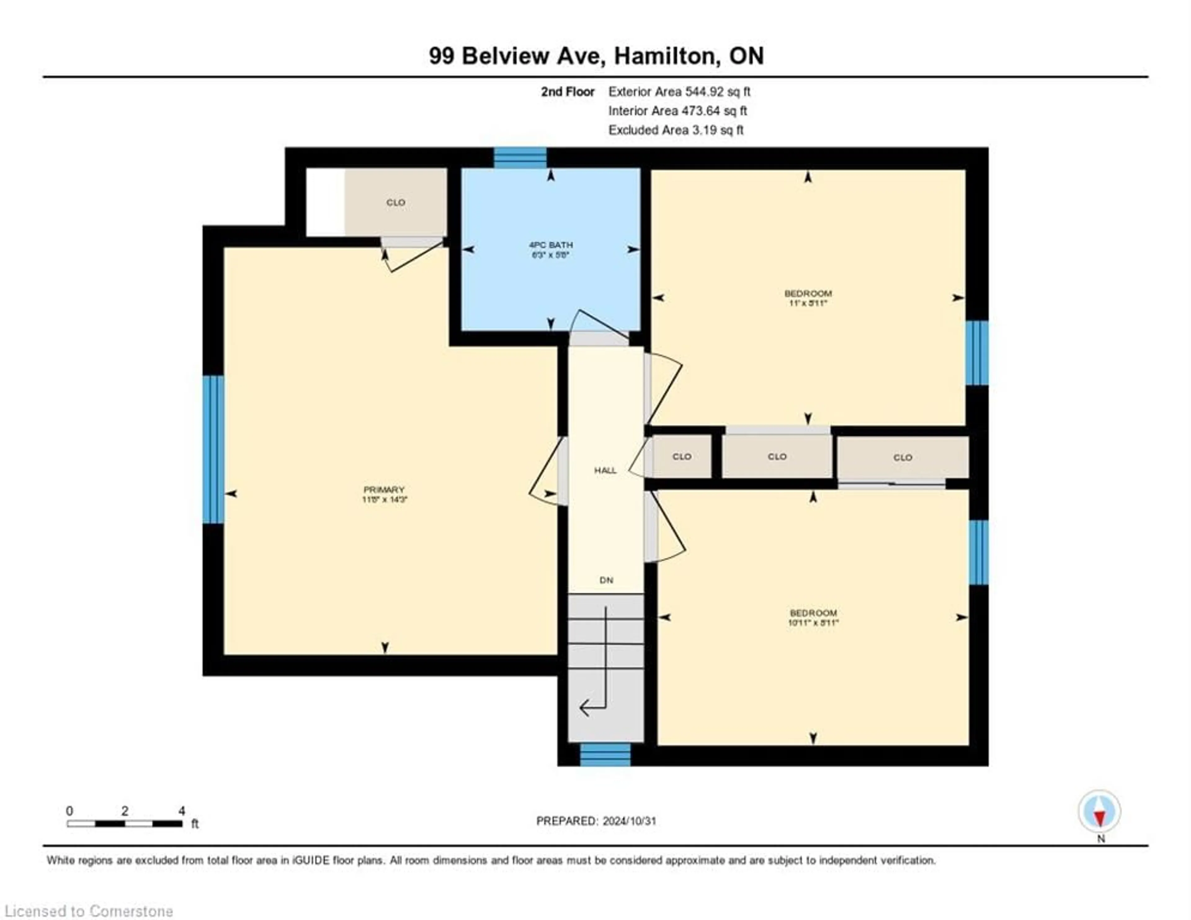 Floor plan for 99 Belview Ave, Hamilton Ontario L8L 7K9