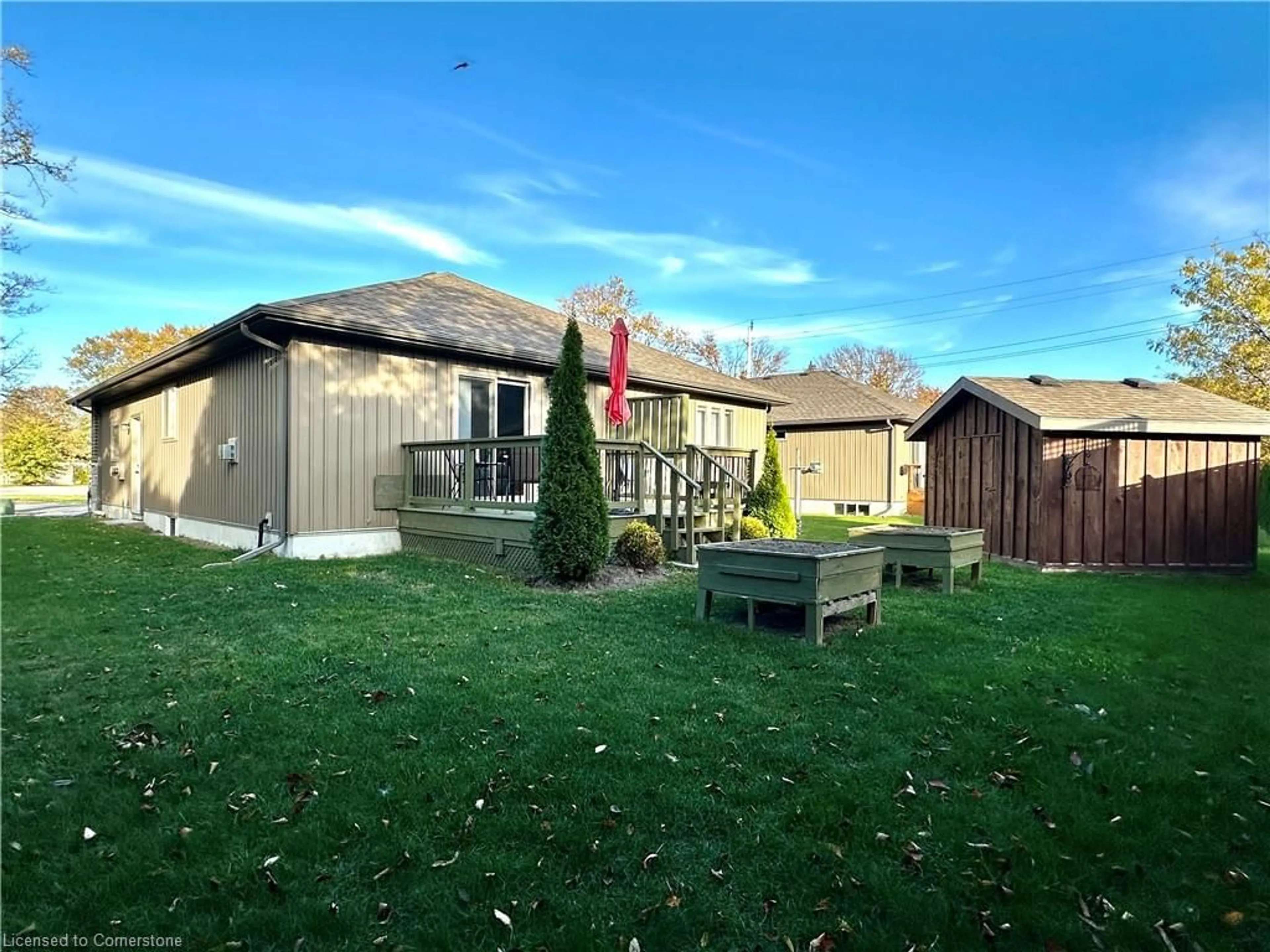 Frontside or backside of a home, the fenced backyard for 138 Concession Rd, Dunnville Ontario N1A 1L2