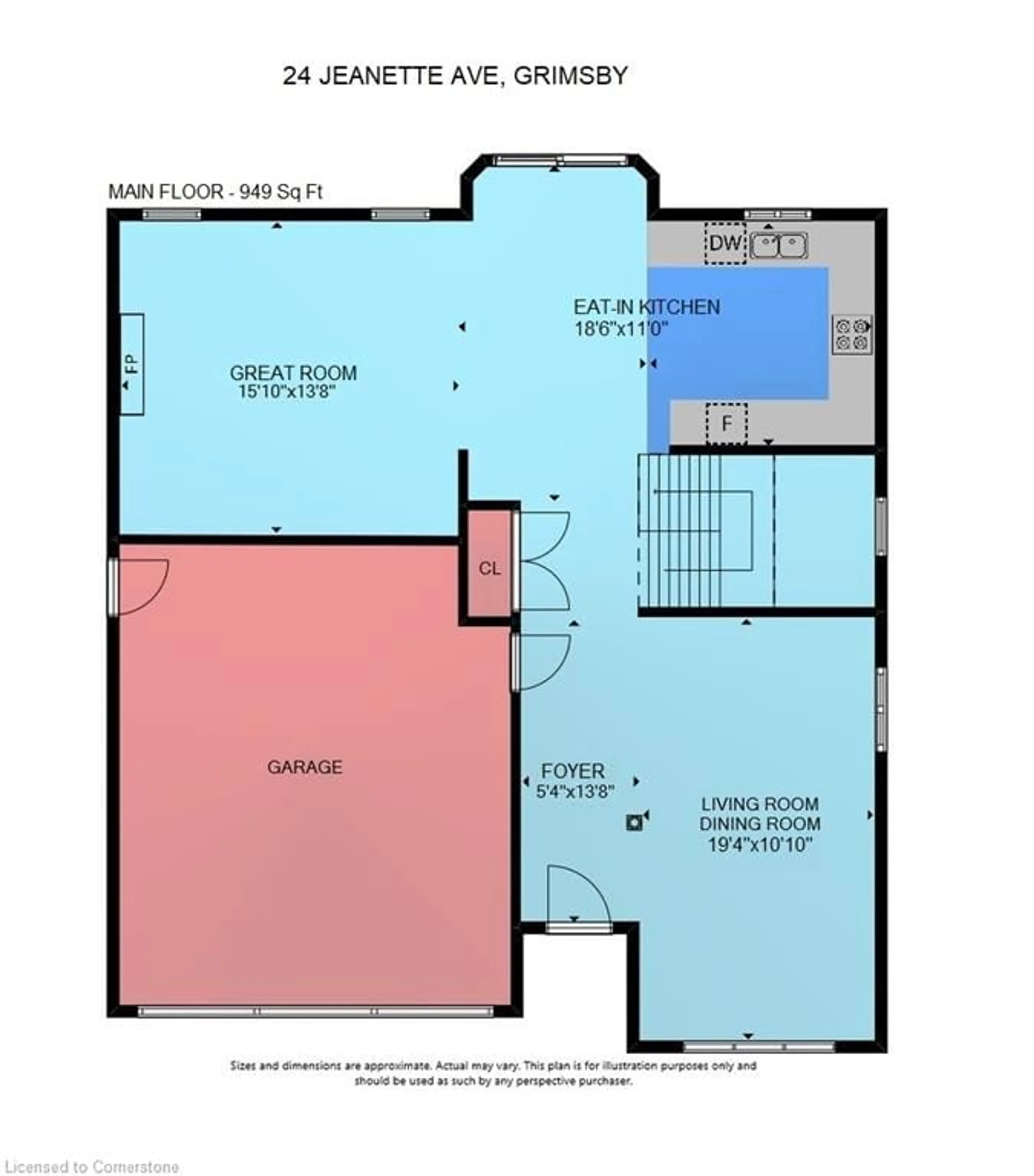 Floor plan for 24 Jeanette Ave, Grimsby Ontario L3M 5P2