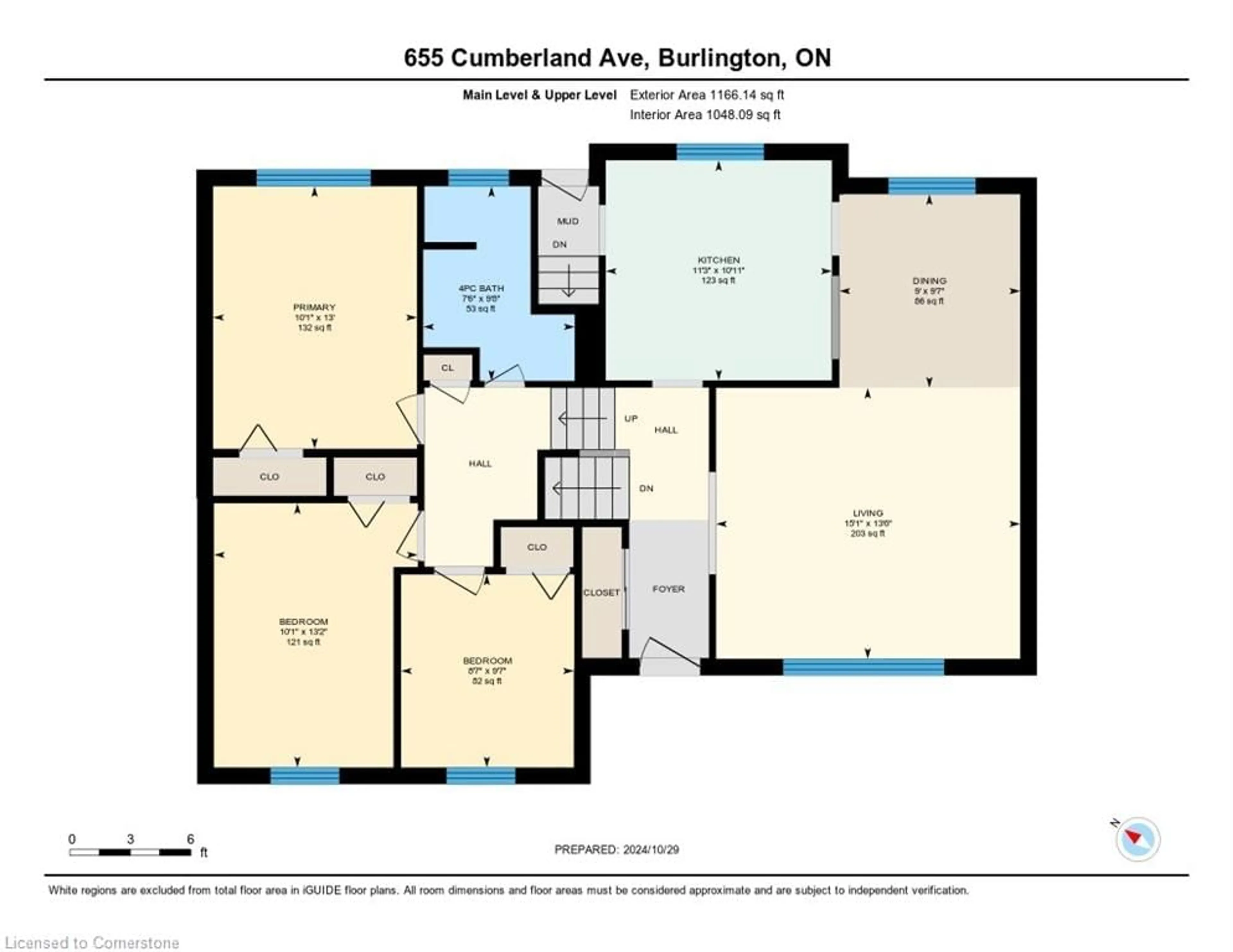 Floor plan for 655 Cumberland Ave, Burlington Ontario L7N 2X4