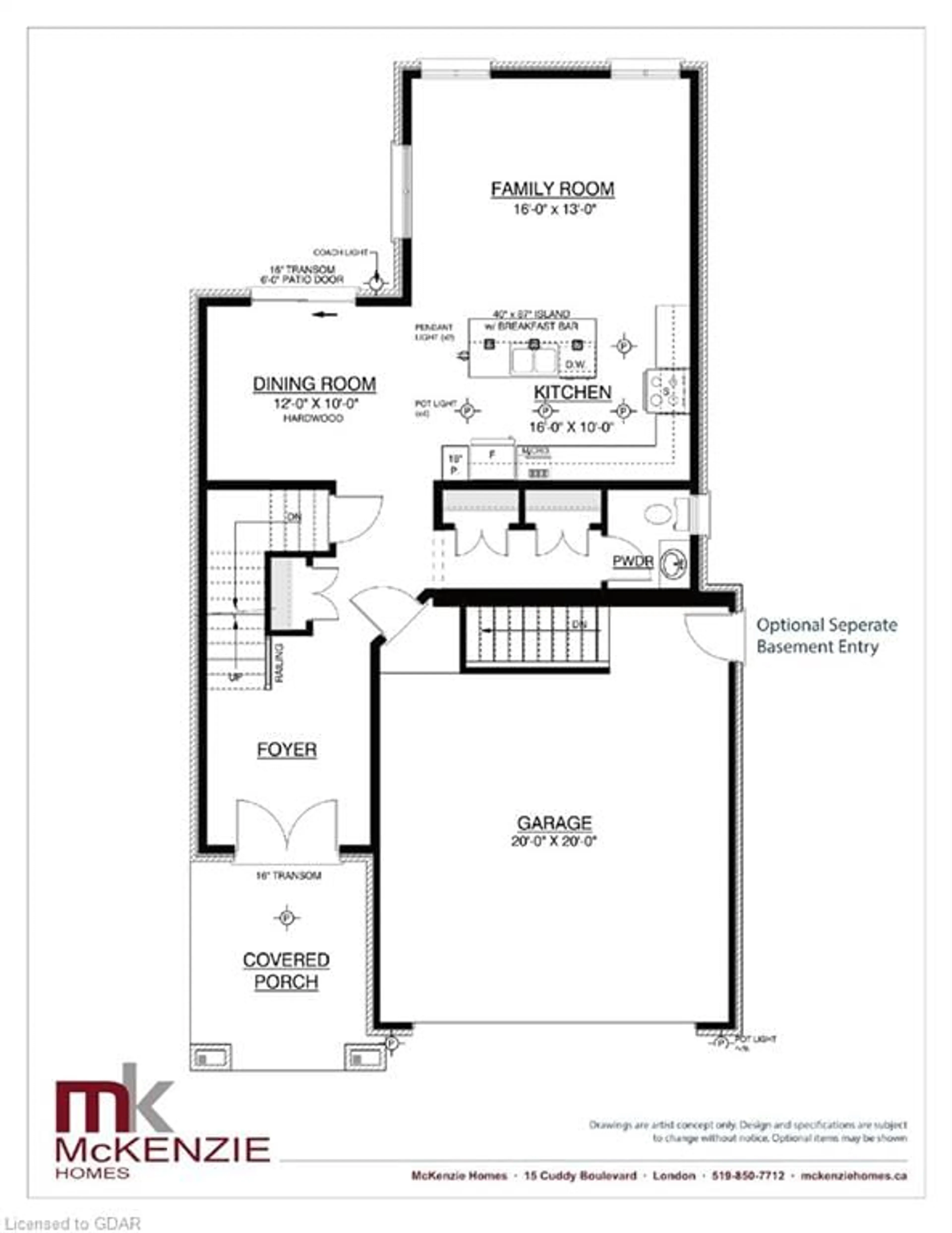 Floor plan for 19 Kelly Dr, Thamesford Ontario N0M 2M0