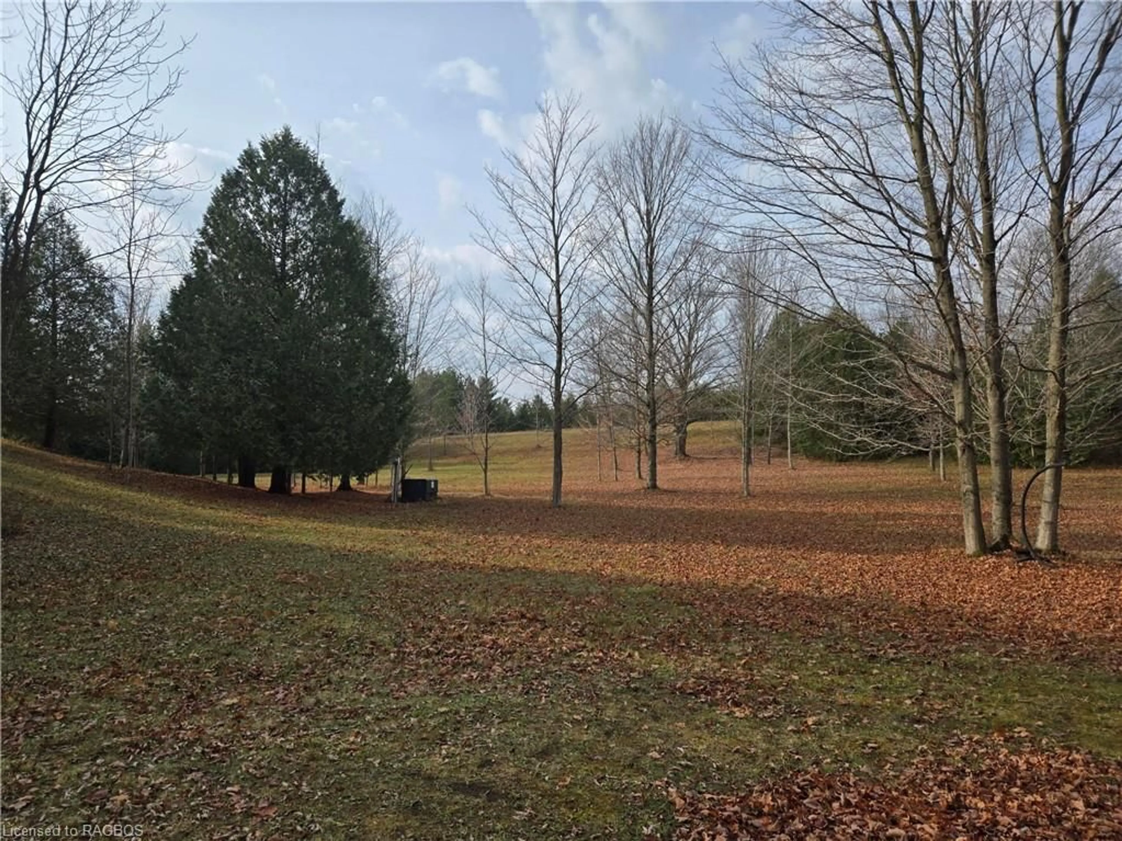 Frontside or backside of a home, the fenced backyard for 415210 Baseline Rd, West Grey Ontario N0H 1R0