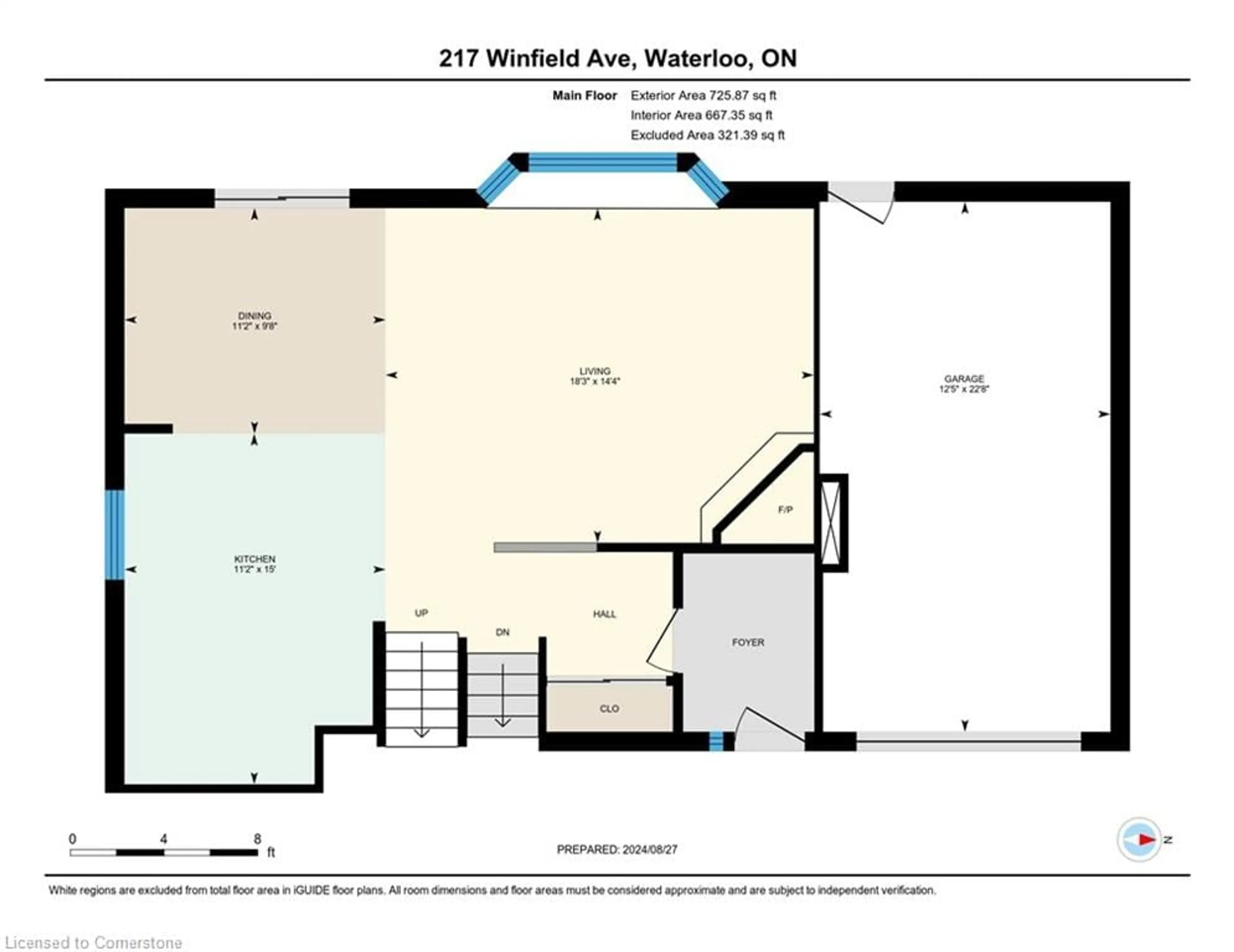 Floor plan for 217 Winfield Ave, Waterloo Ontario N2J 3M8