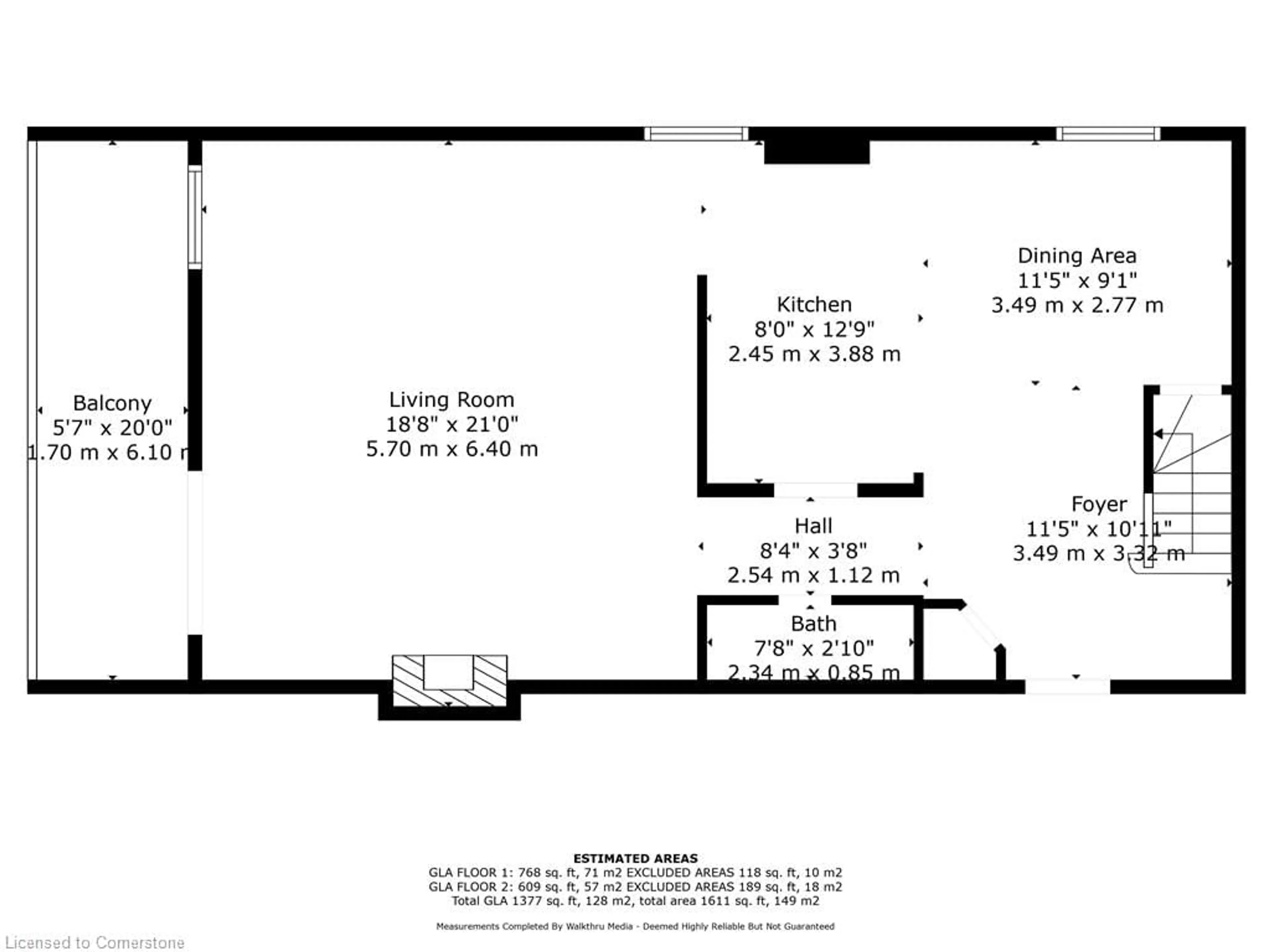 Floor plan for 1255 Commissioners Rd #701, London Ontario N6K 3N5