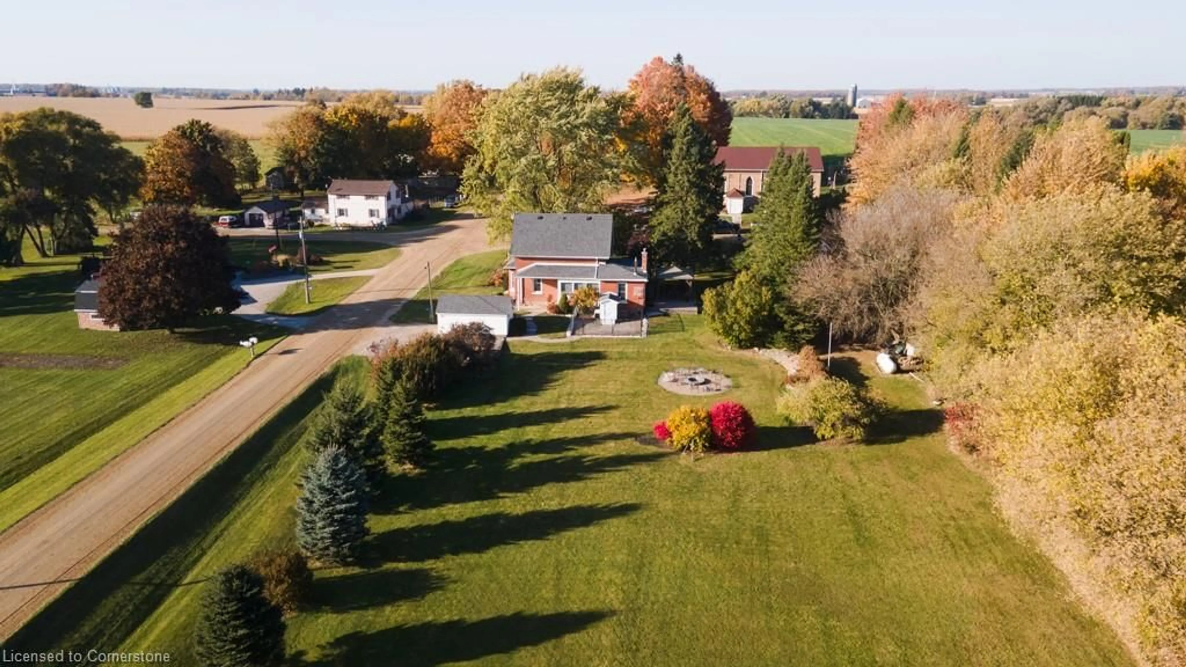 A pic from exterior of the house or condo, the fenced backyard for 776518 Blandford Rd, Bright Ontario N0J 1B0