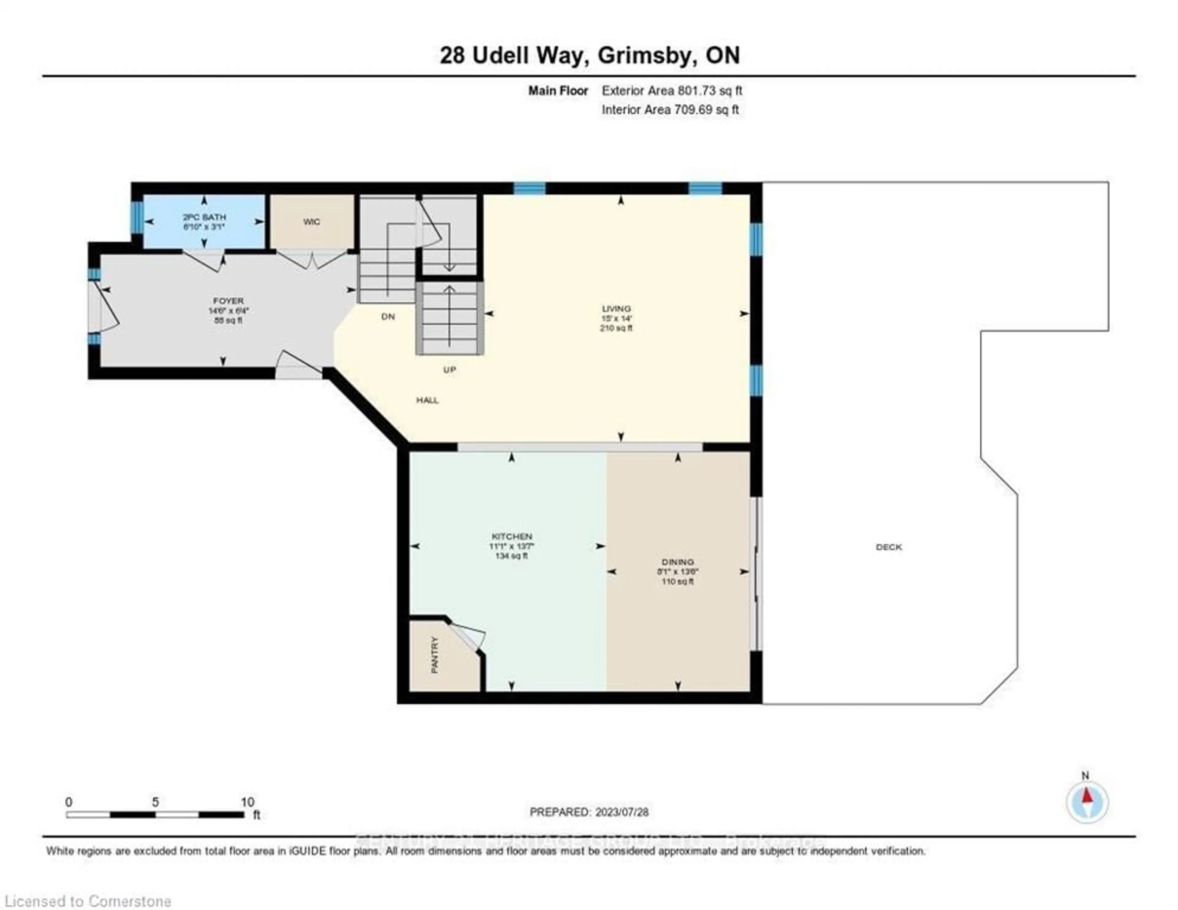 Floor plan for 28 Udell Way, Grimsby Ontario L3M 5L3