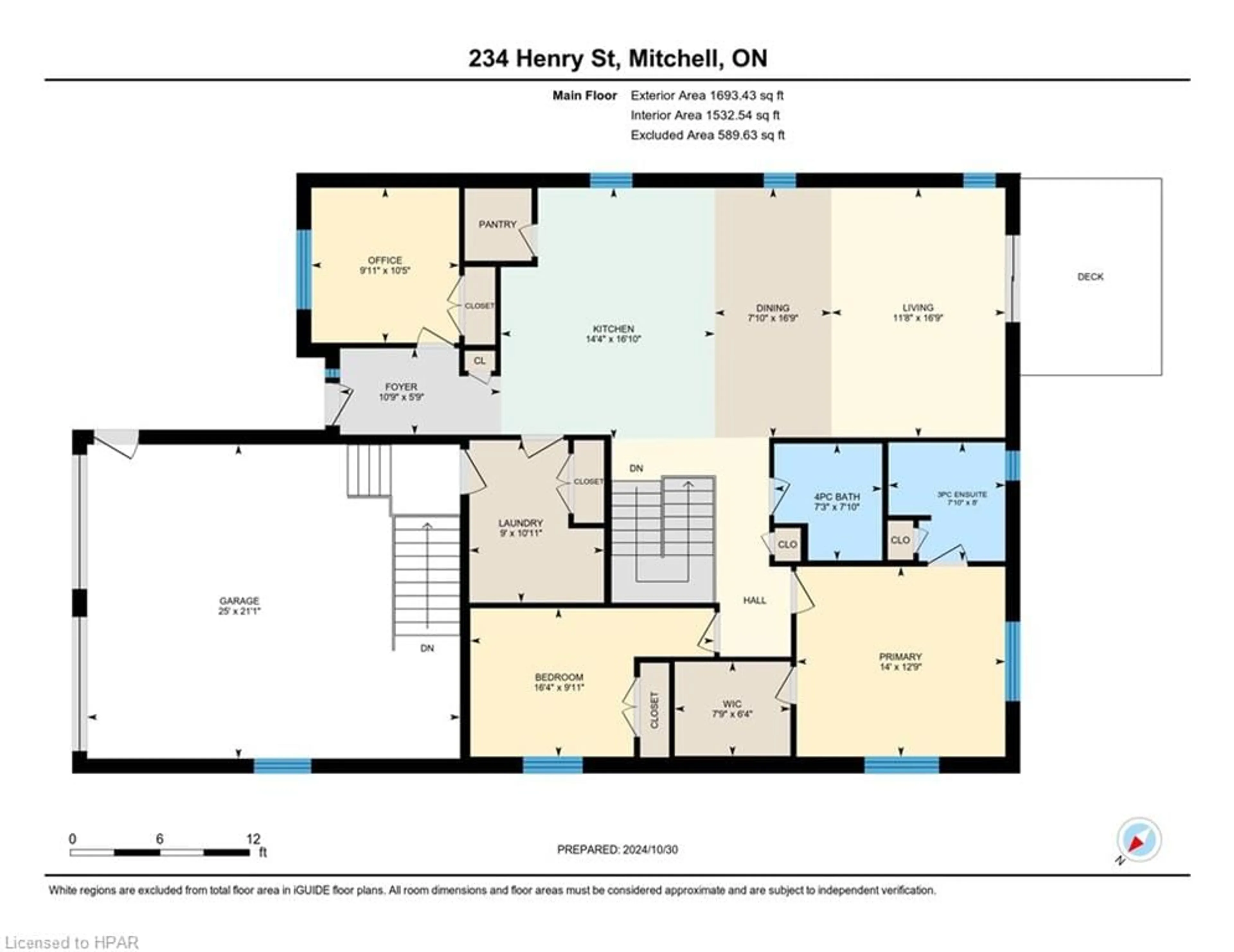 Floor plan for 234 Henry St, Mitchell Ontario N0K 1N0