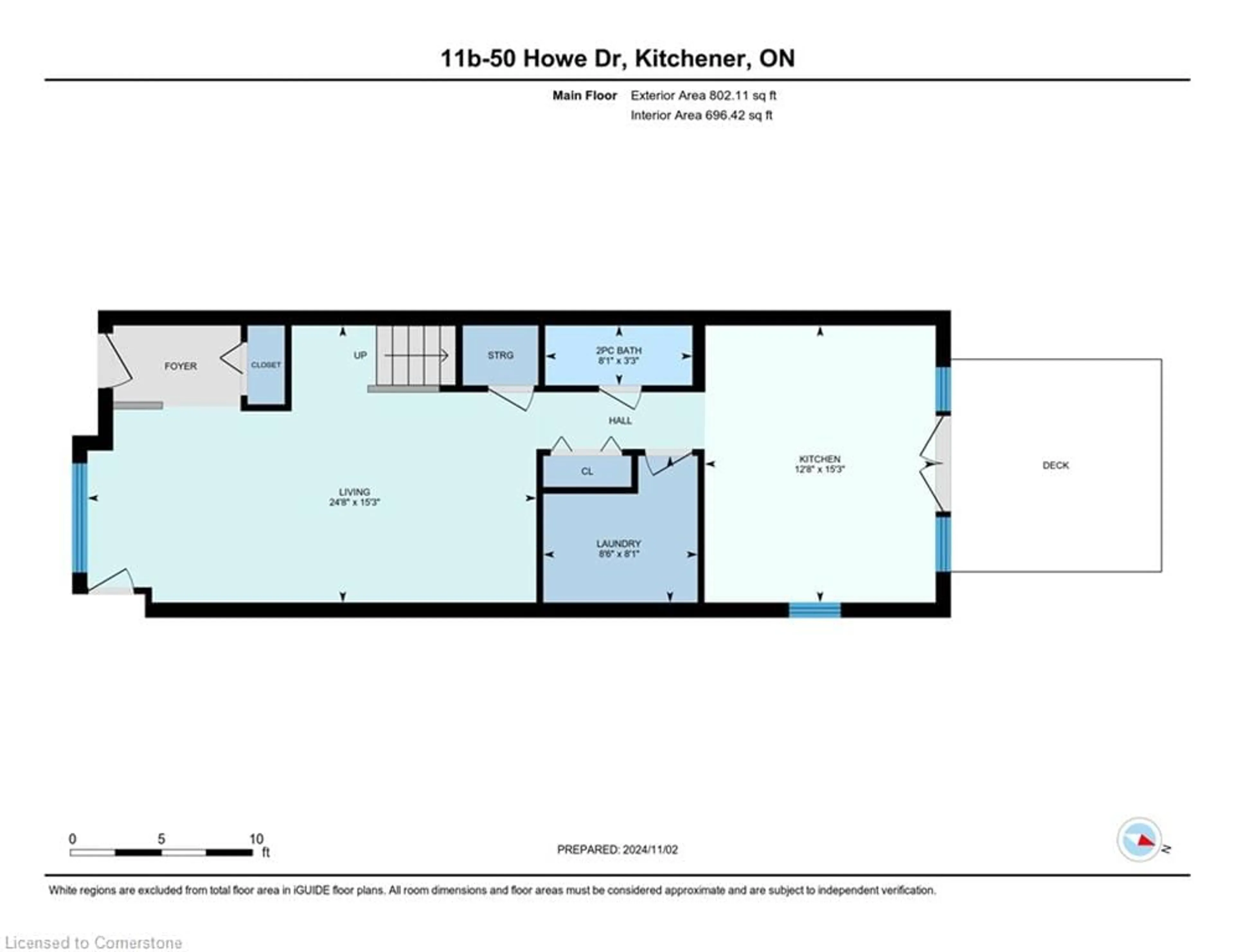 Floor plan for 50 Howe Dr #11B, Kitchener Ontario N2E 0A3