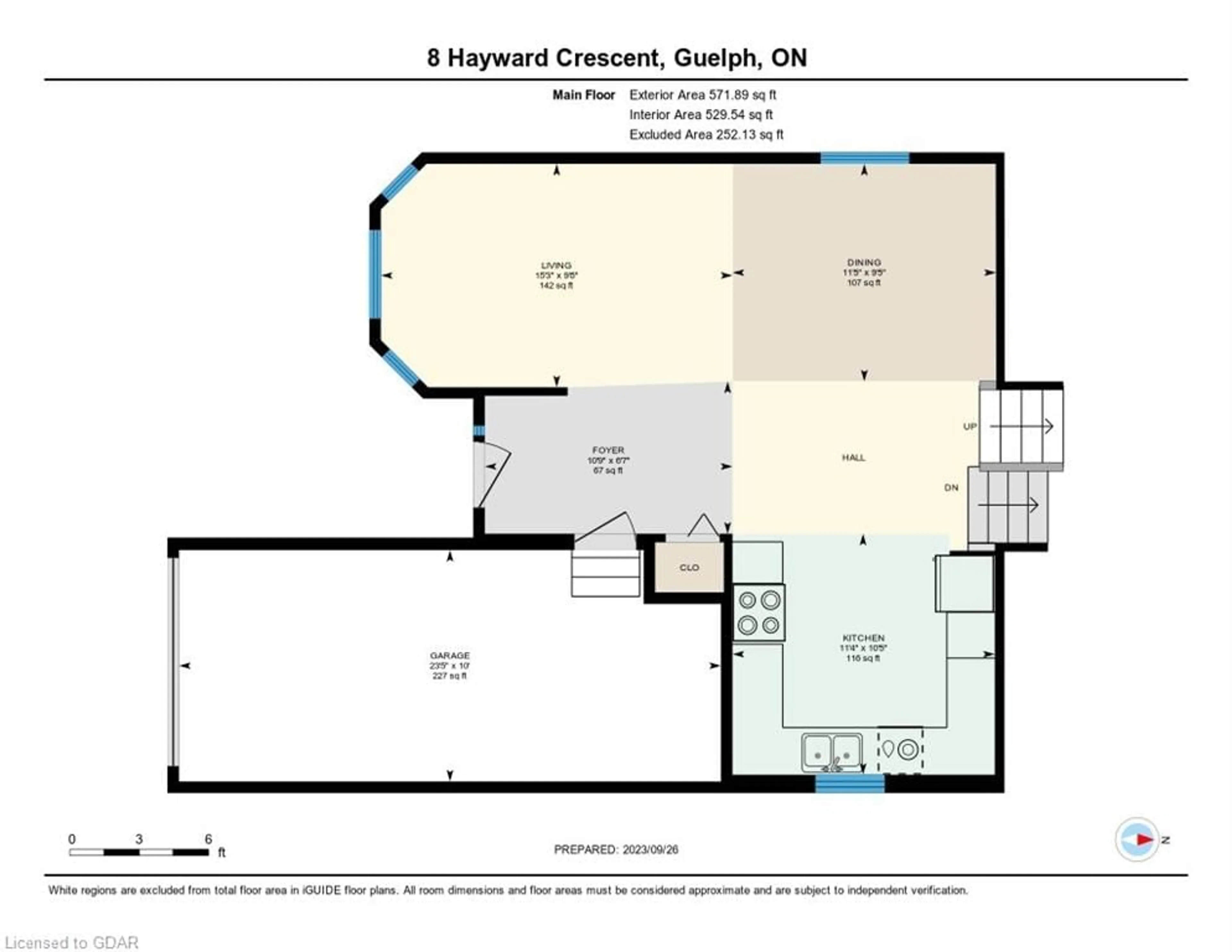 Floor plan for 8 Hayward Cres, Guelph Ontario N1G 5A5