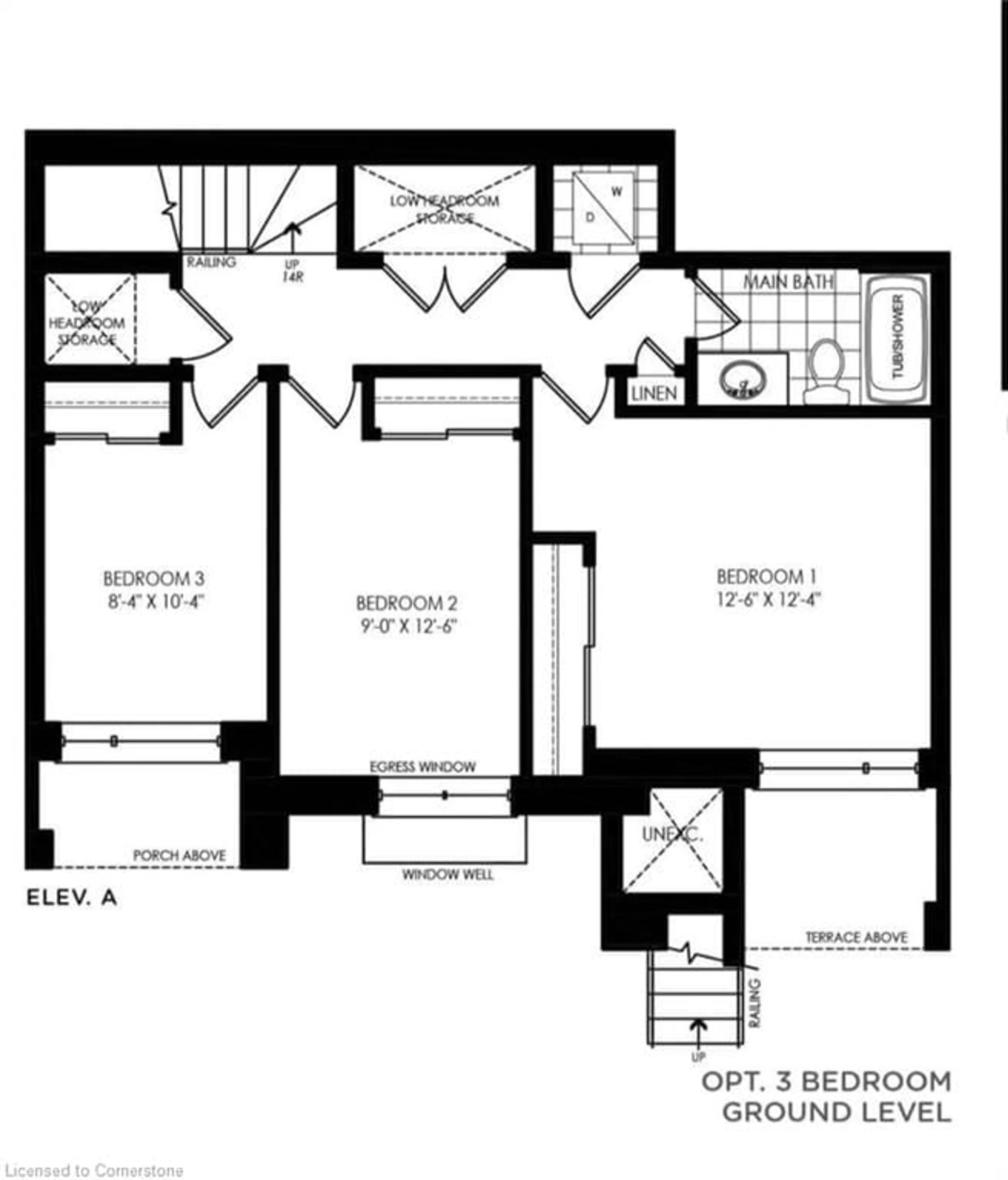 Floor plan for 15 Fieldridge Cres #4, Brampton Ontario L6R 0A7