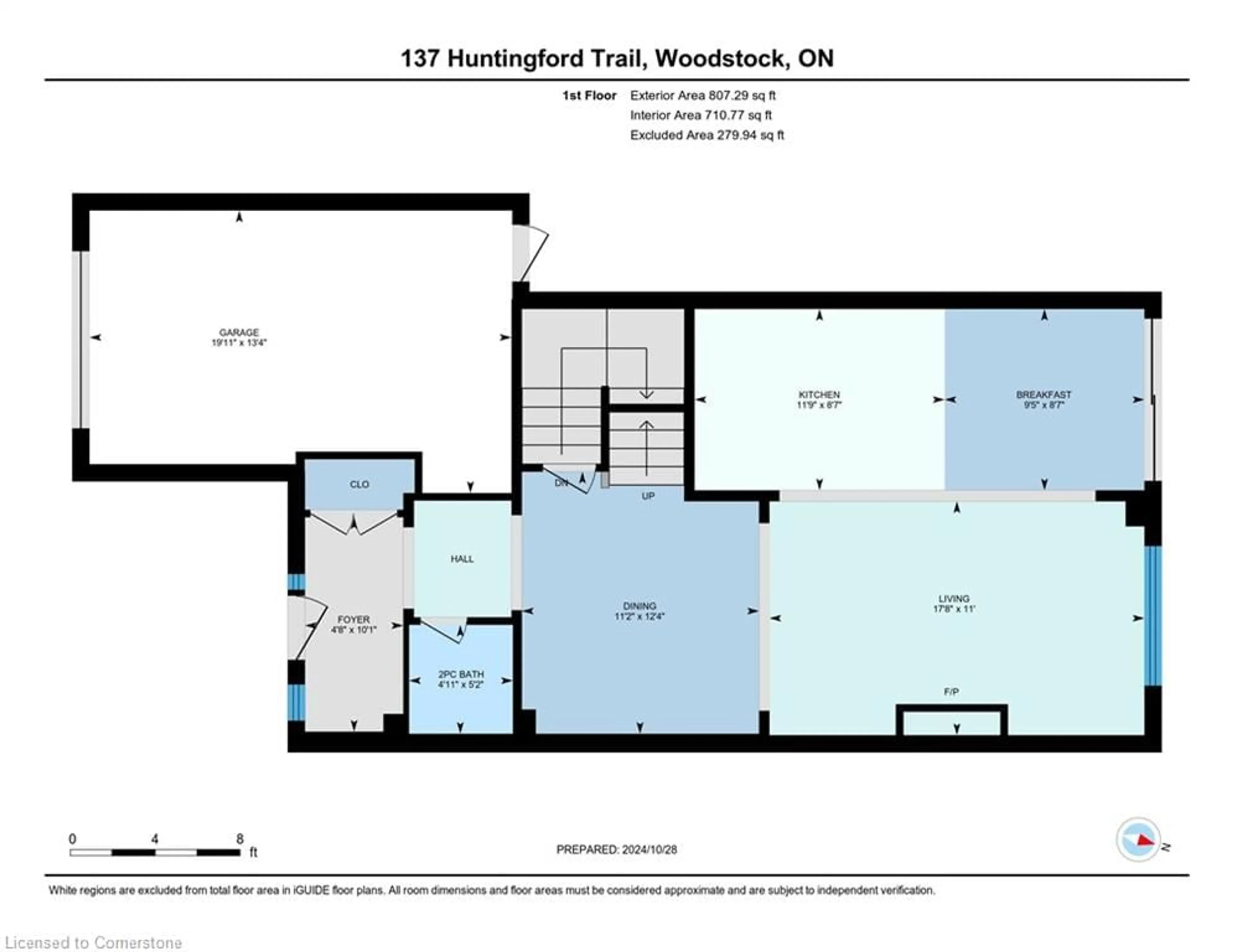 Floor plan for 137 Huntingford Trail, Woodstock Ontario N4T 0M3