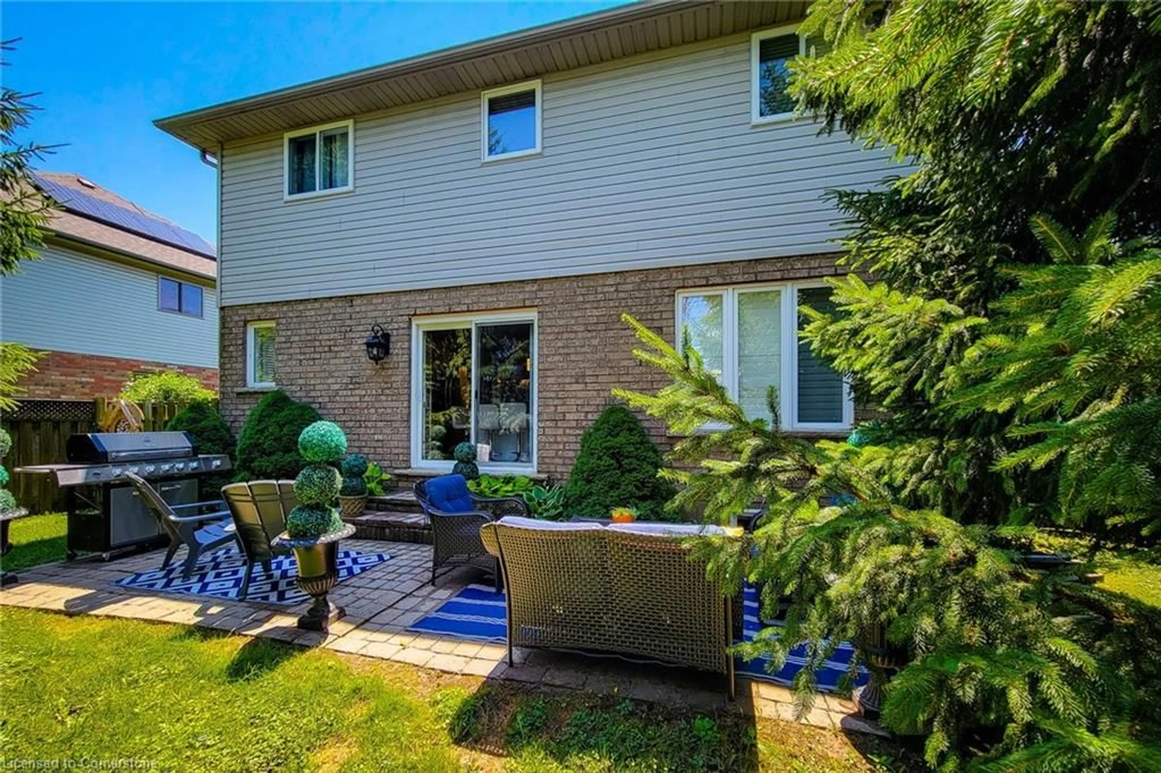 Patio, the fenced backyard for 26 Grassyplain Dr, Mount Hope Ontario L0R 1W0