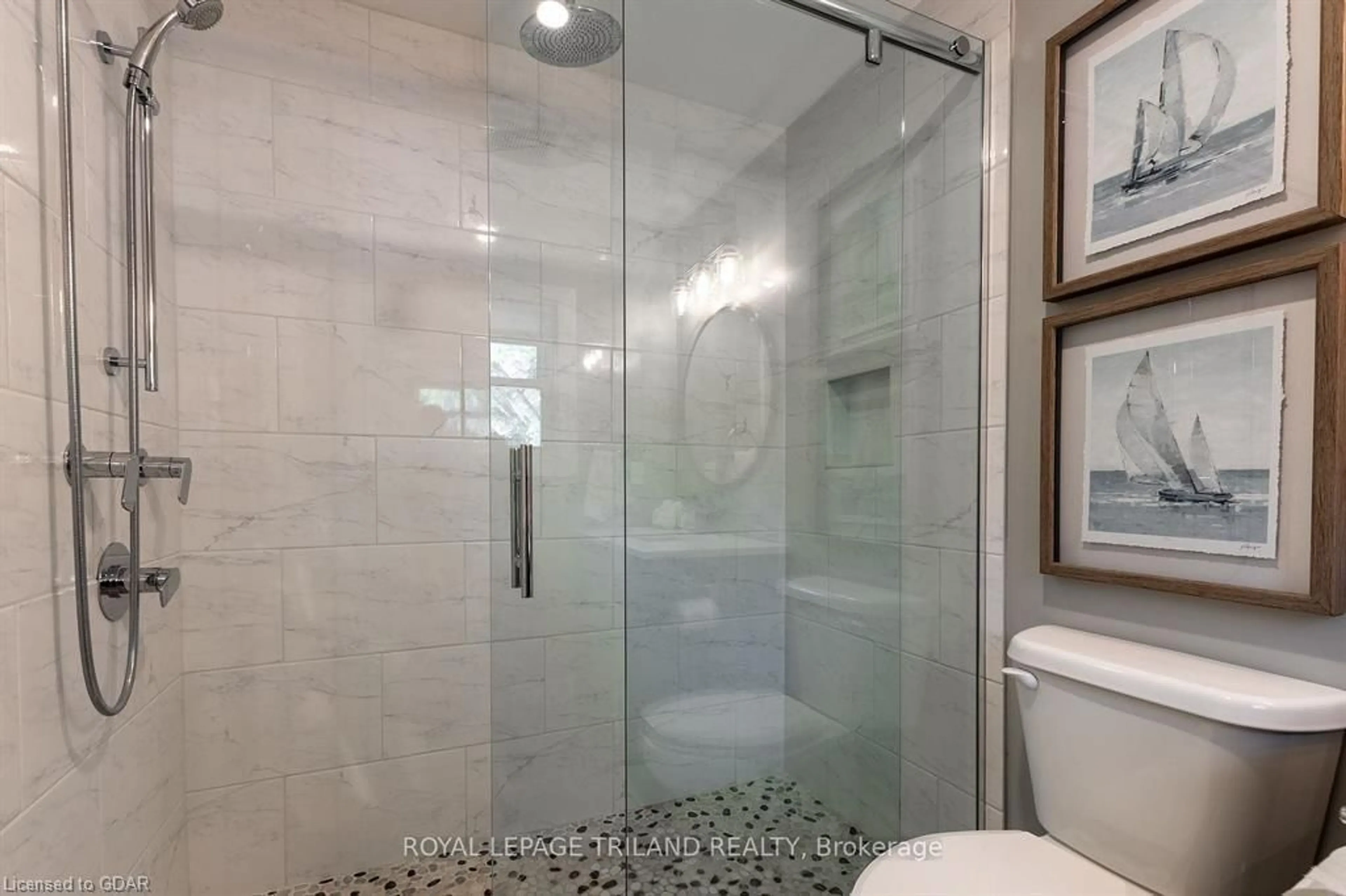 Contemporary bathroom, ceramic floors for 20 Keith Cres, Bayfield Ontario N0M 1G0