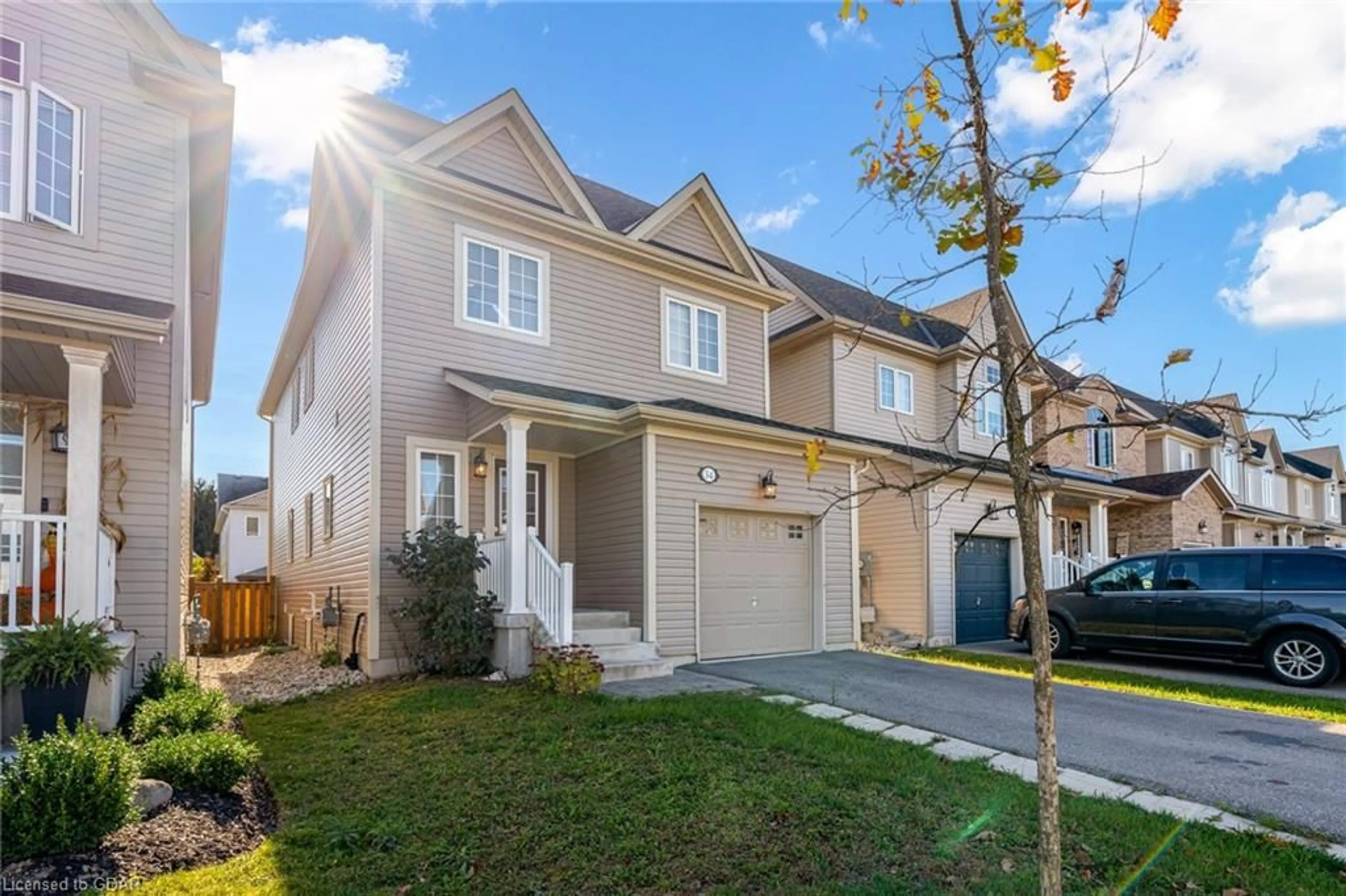 A pic from exterior of the house or condo, the fenced backyard for 34 Courtney St, Fergus Ontario N1M 2W3