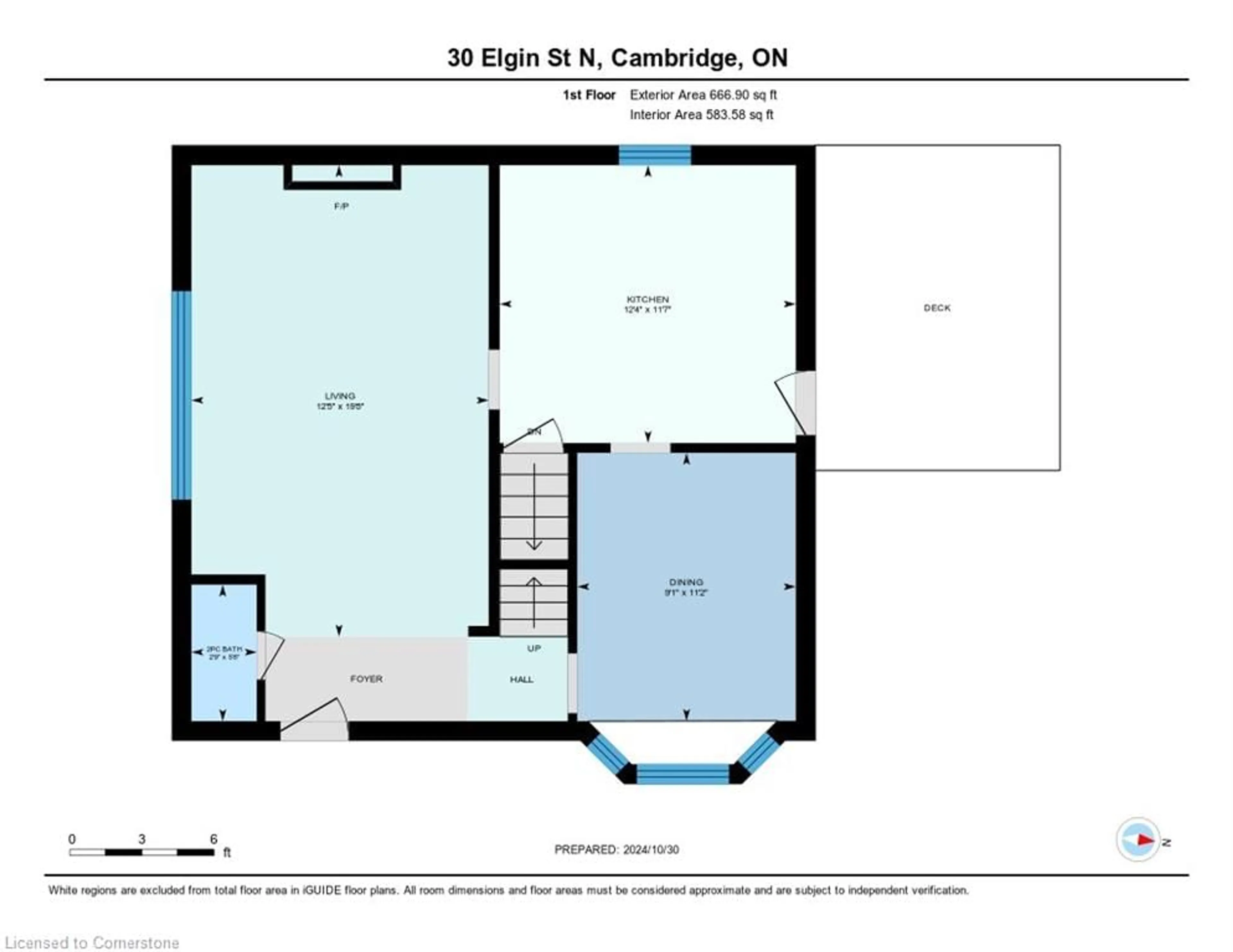 Floor plan for 30 Elgin St, Cambridge Ontario N1R 5G9