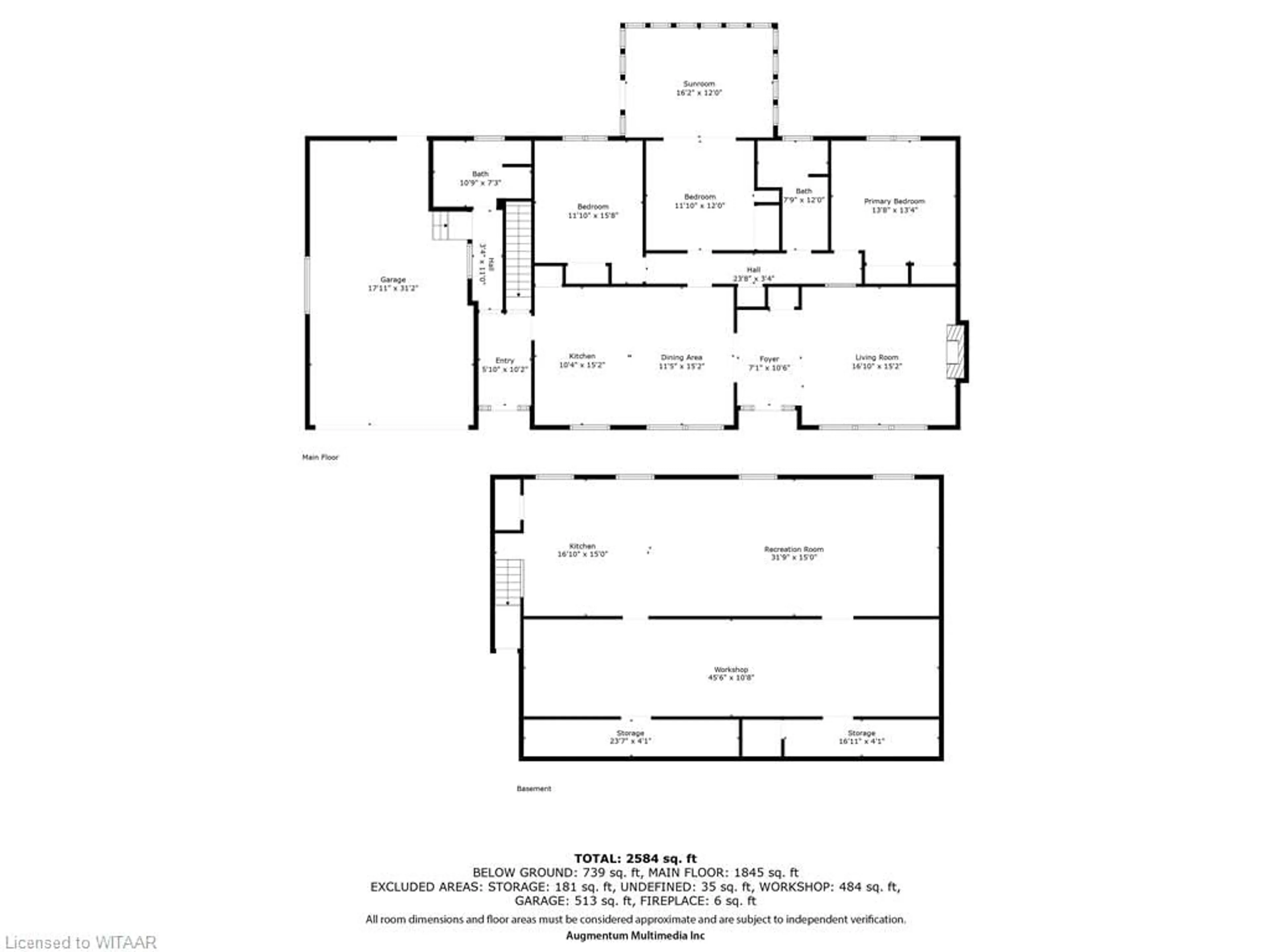 Floor plan for 101 Brock St, Tillsonburg Ontario N4G 2A1