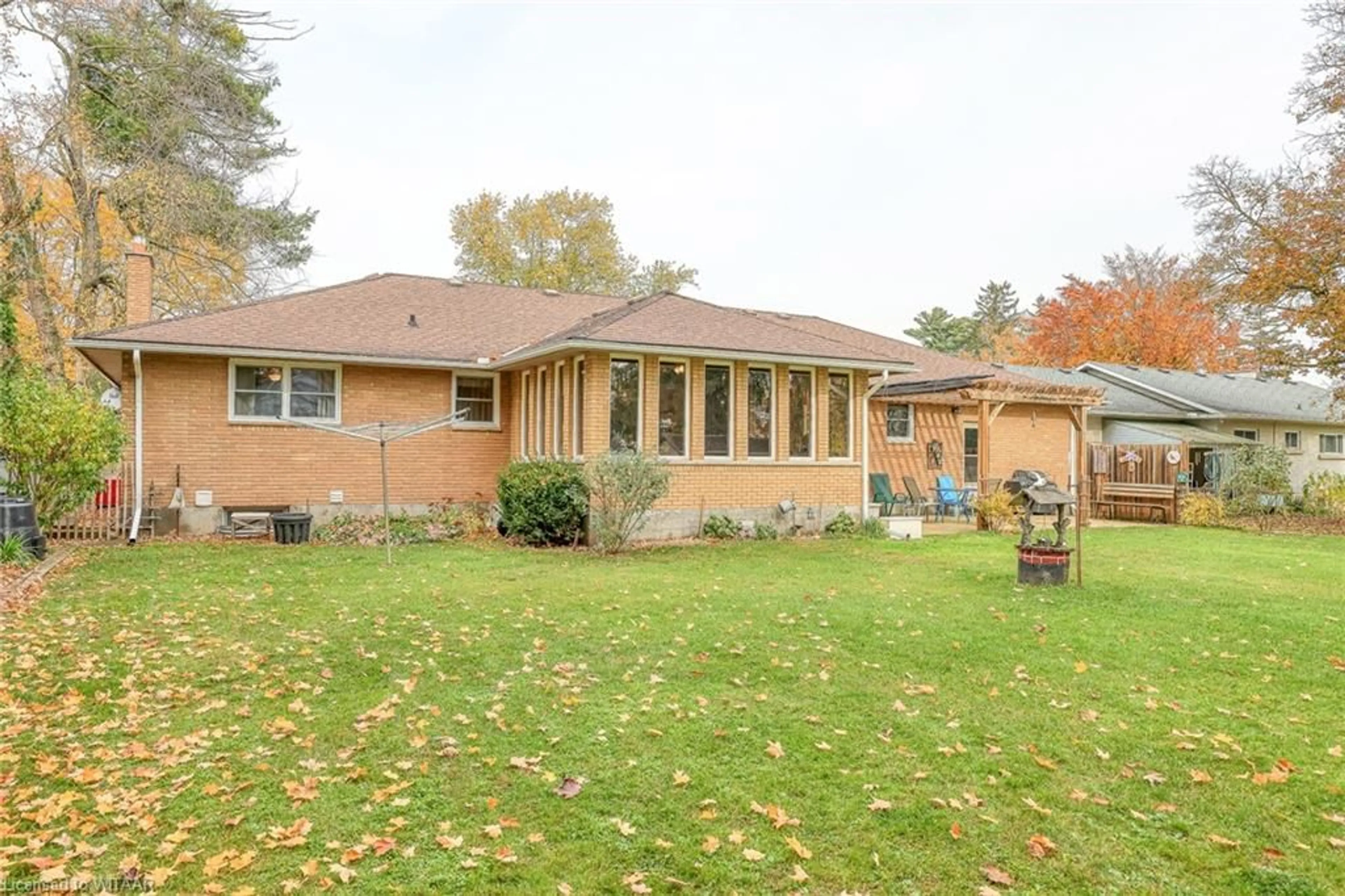 Patio, the fenced backyard for 101 Brock St, Tillsonburg Ontario N4G 2A1