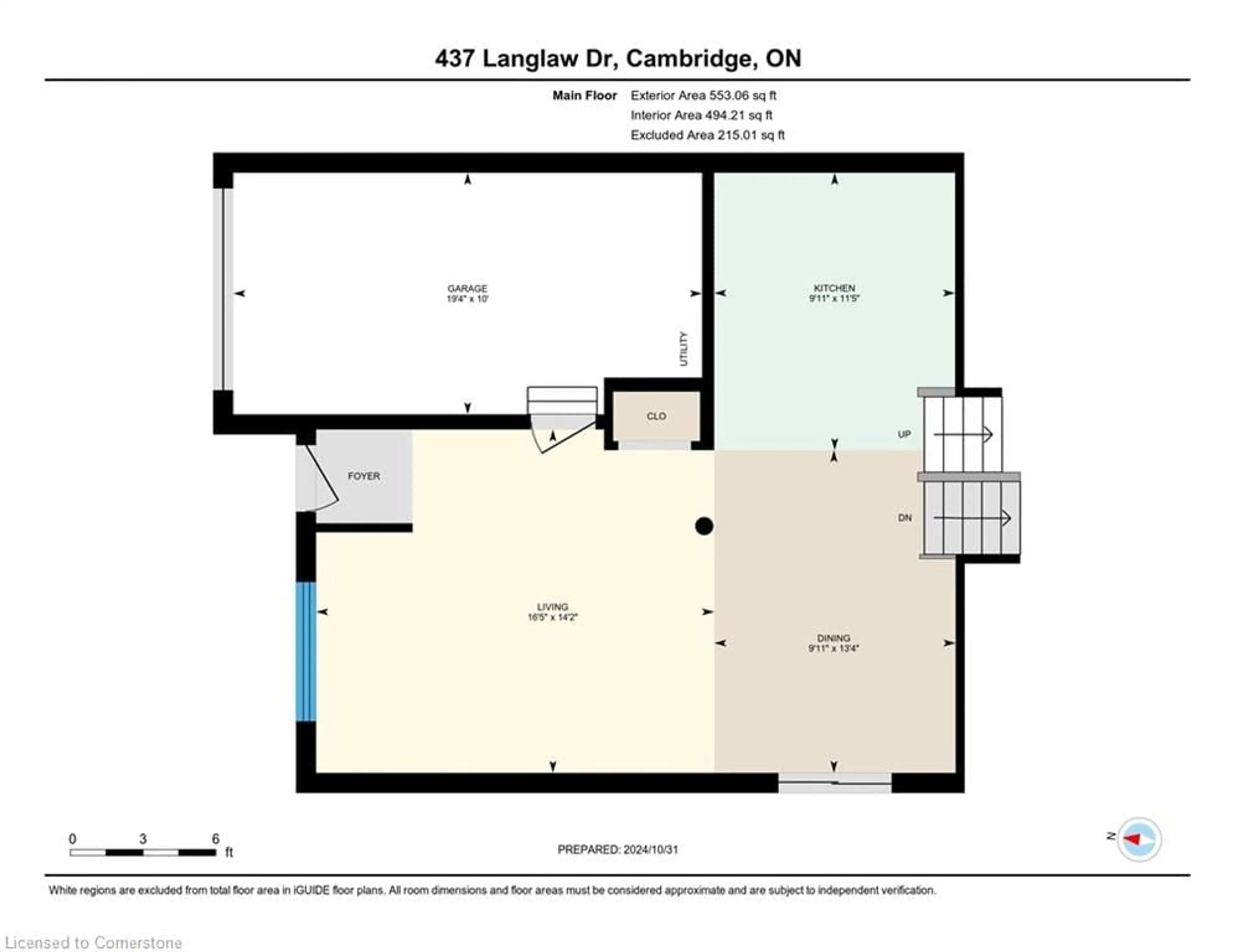 Floor plan for 437 Langlaw Dr, Cambridge Ontario N1P 1H5