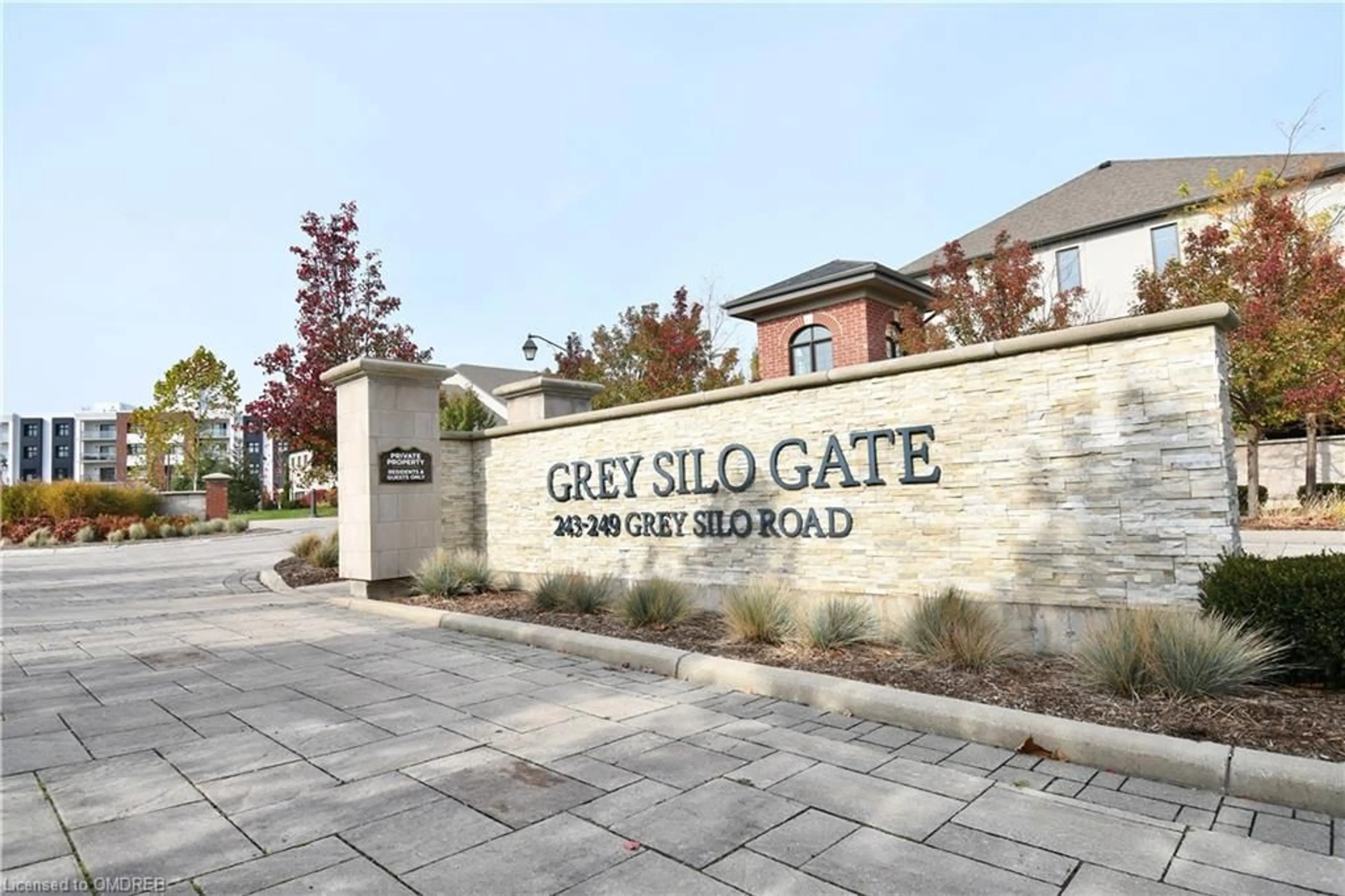 Patio, the street view for 249 Grey Silo Rd #201, Waterloo Ontario N2K 0G8