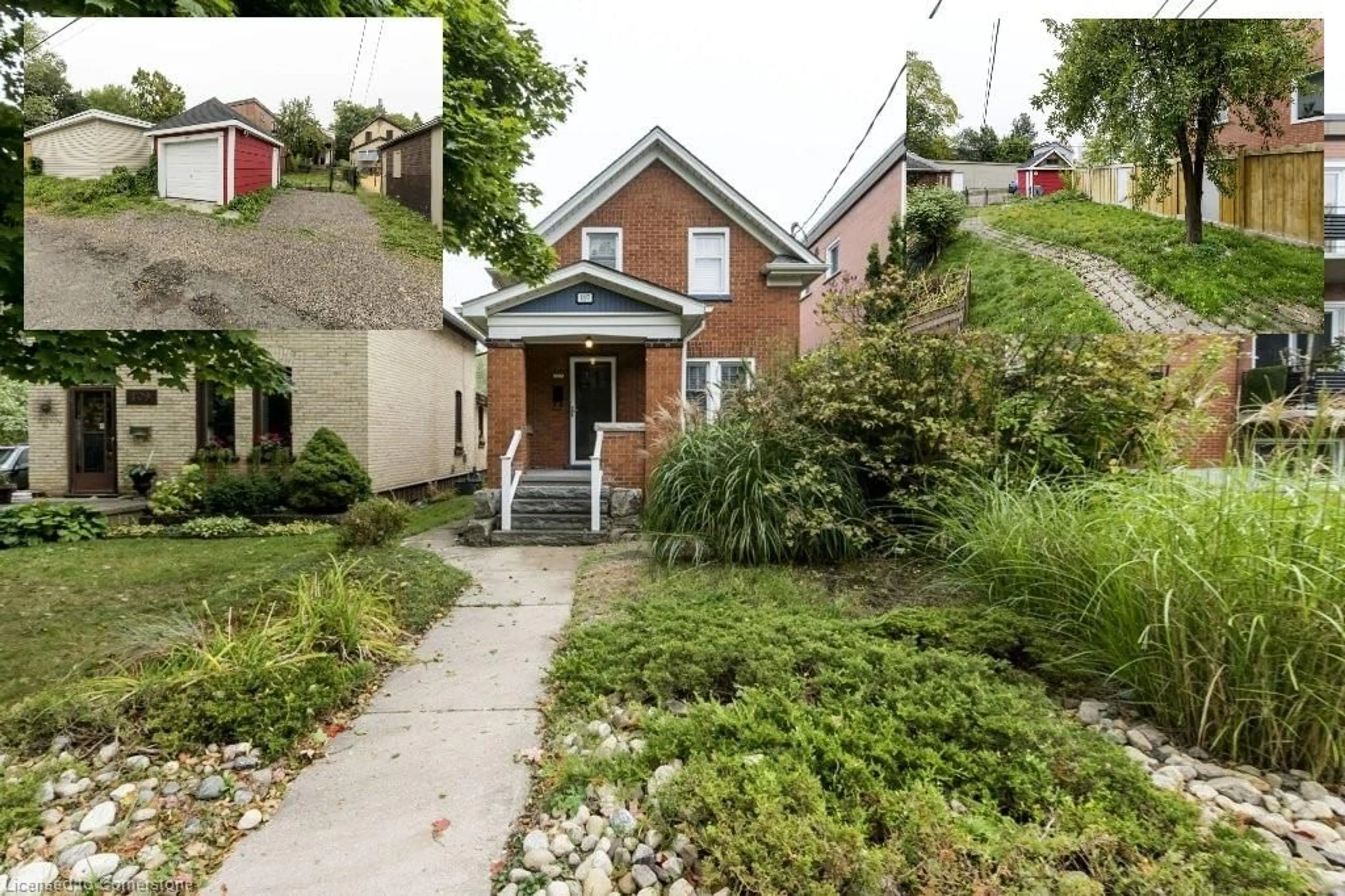 Frontside or backside of a home, the street view for 107 Wellington St, Kitchener Ontario N2H 5J7