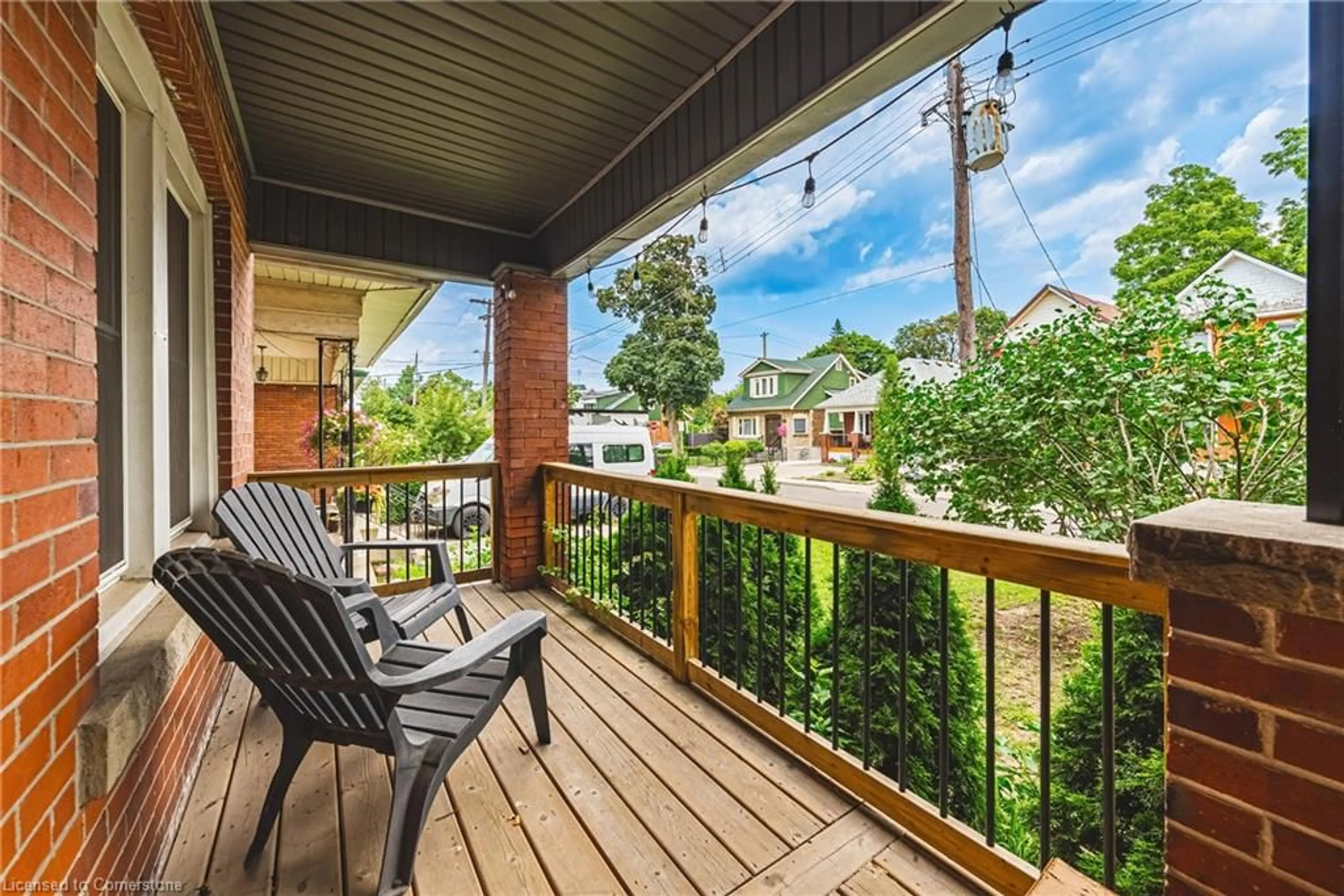 Patio, the fenced backyard for 19 Belview Ave, Hamilton Ontario L8L 7K6