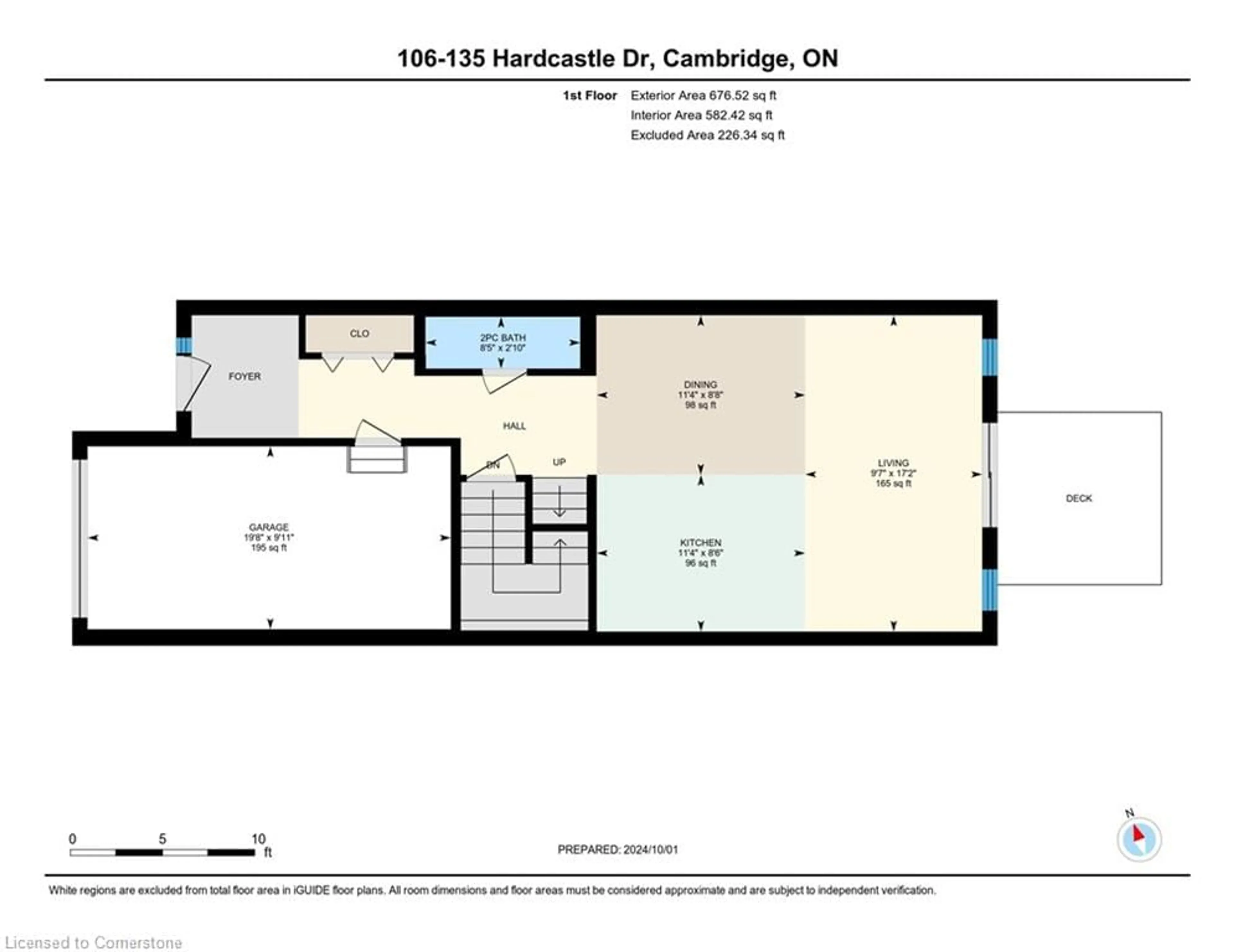 Floor plan for 135 Hardcastle Dr #106, Cambridge Ontario N1S 0B6