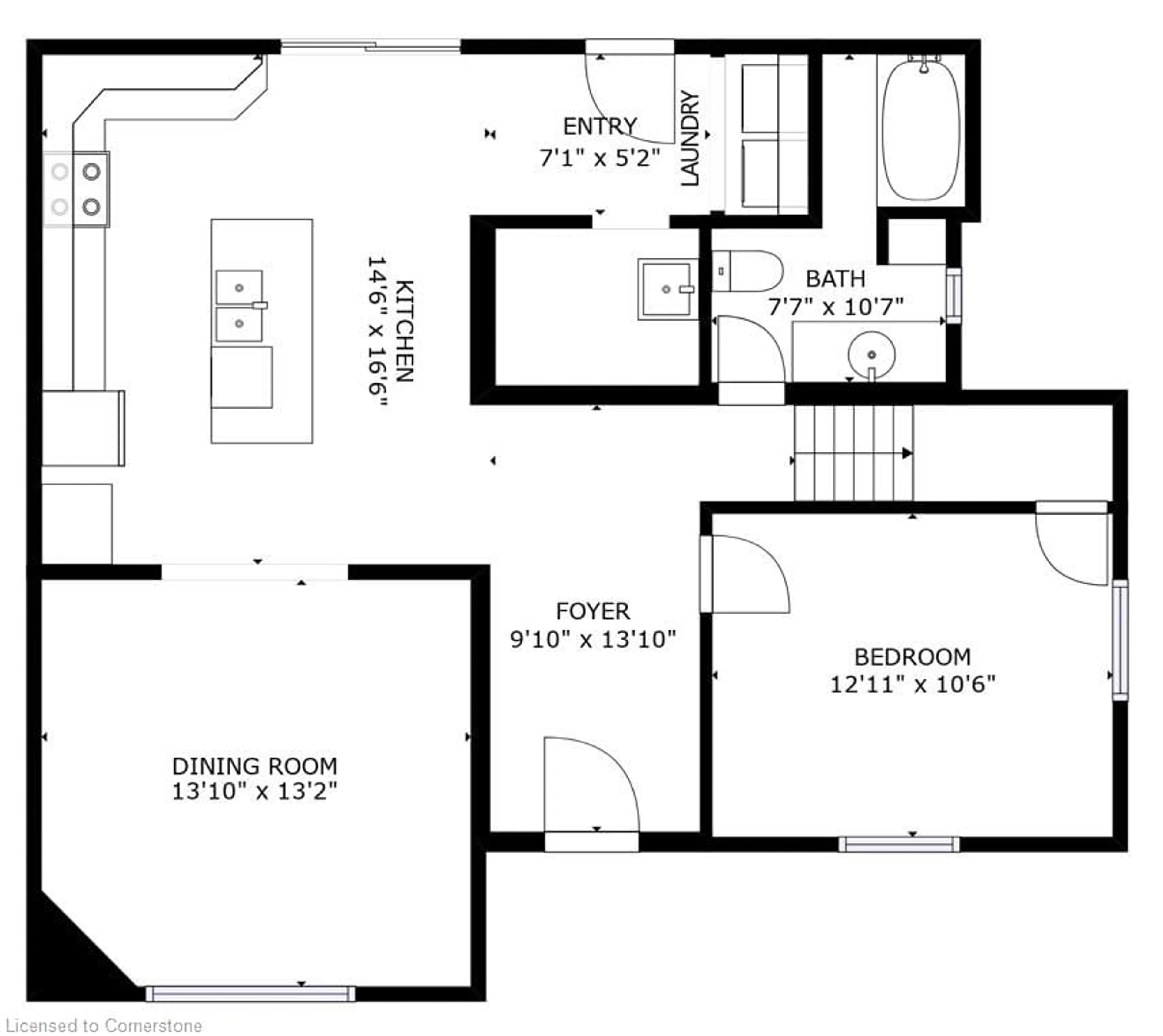 Floor plan for 310 Emily St, Wallaceburg Ontario N8A 4K3