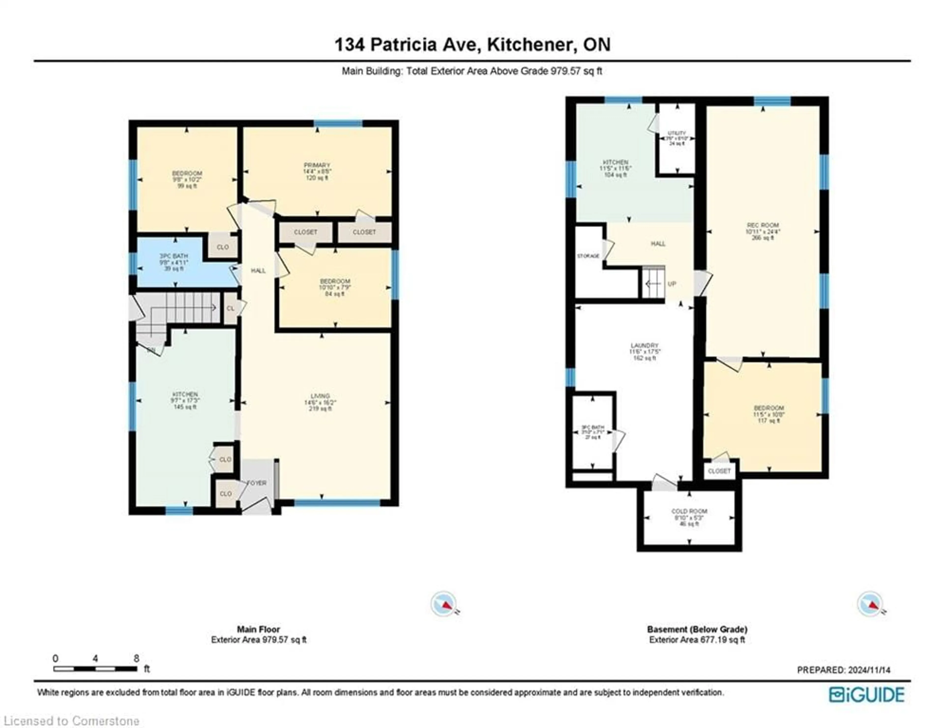 Floor plan for 134 Patricia Ave, Kitchener Ontario N2M 1J6