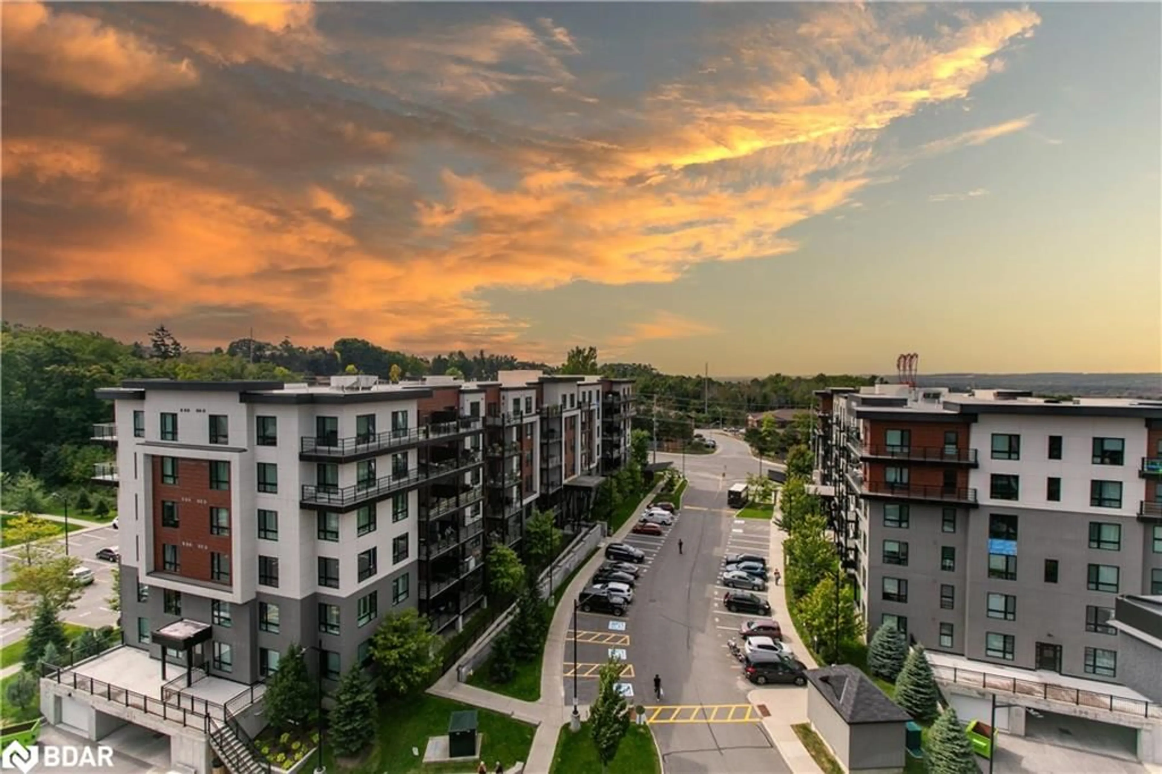 A pic from exterior of the house or condo, the view of city buildings for 306 Essa Road #201, Barrie Ontario L9J 0H5