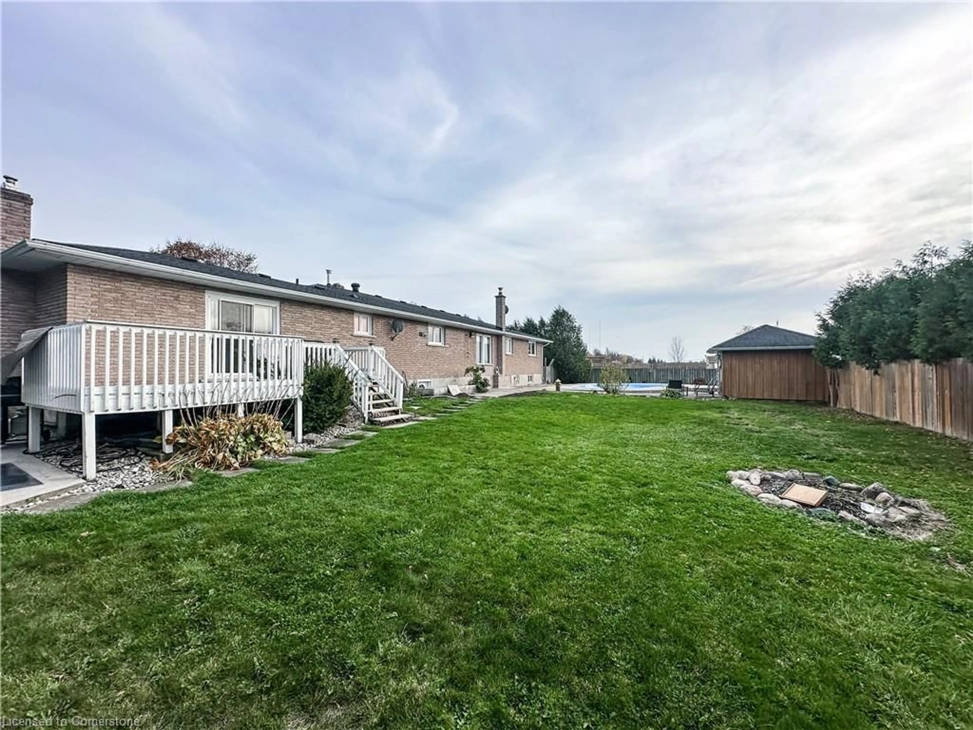 Patio, the fenced backyard for 2320 Hendershot Rd, Binbrook Ontario L0R 1C0