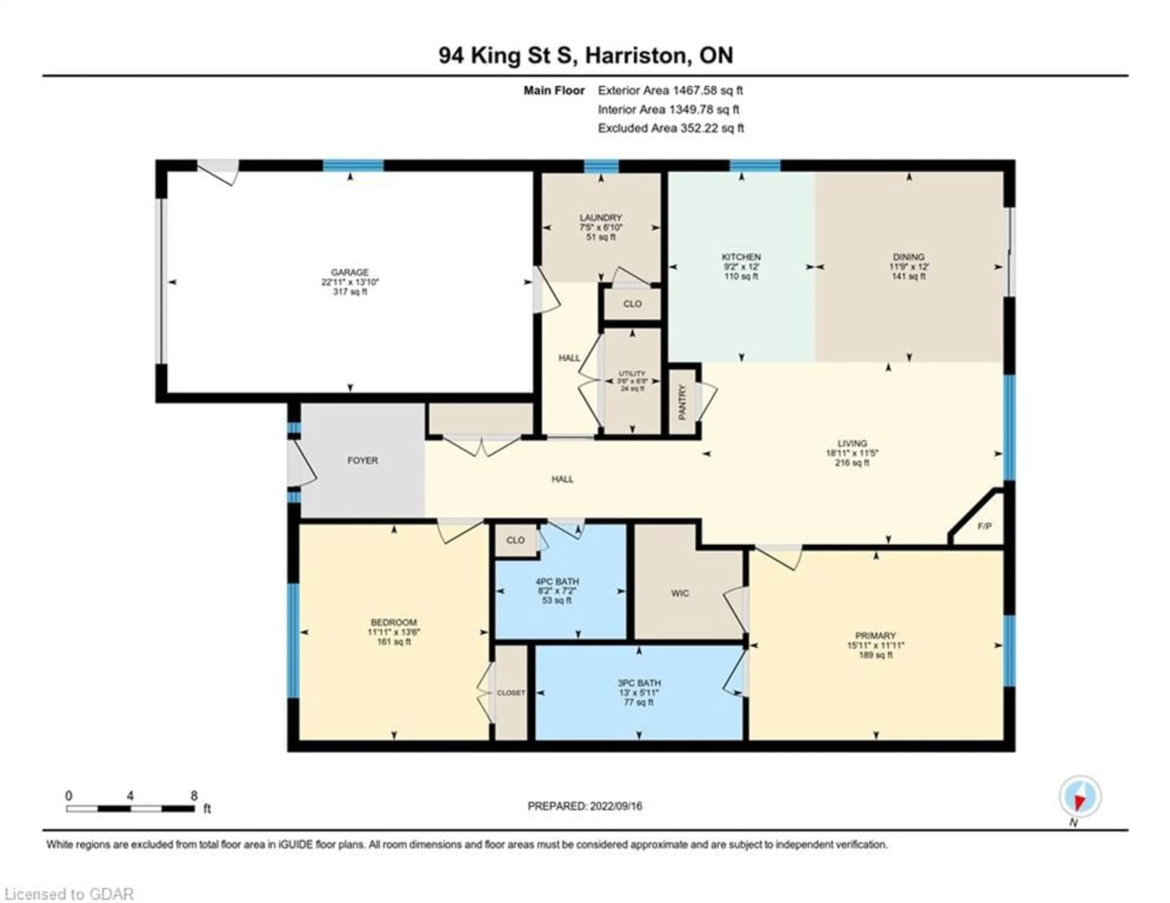 Floor plan for 92 & 94 King St, Harriston Ontario N0G 1Z0