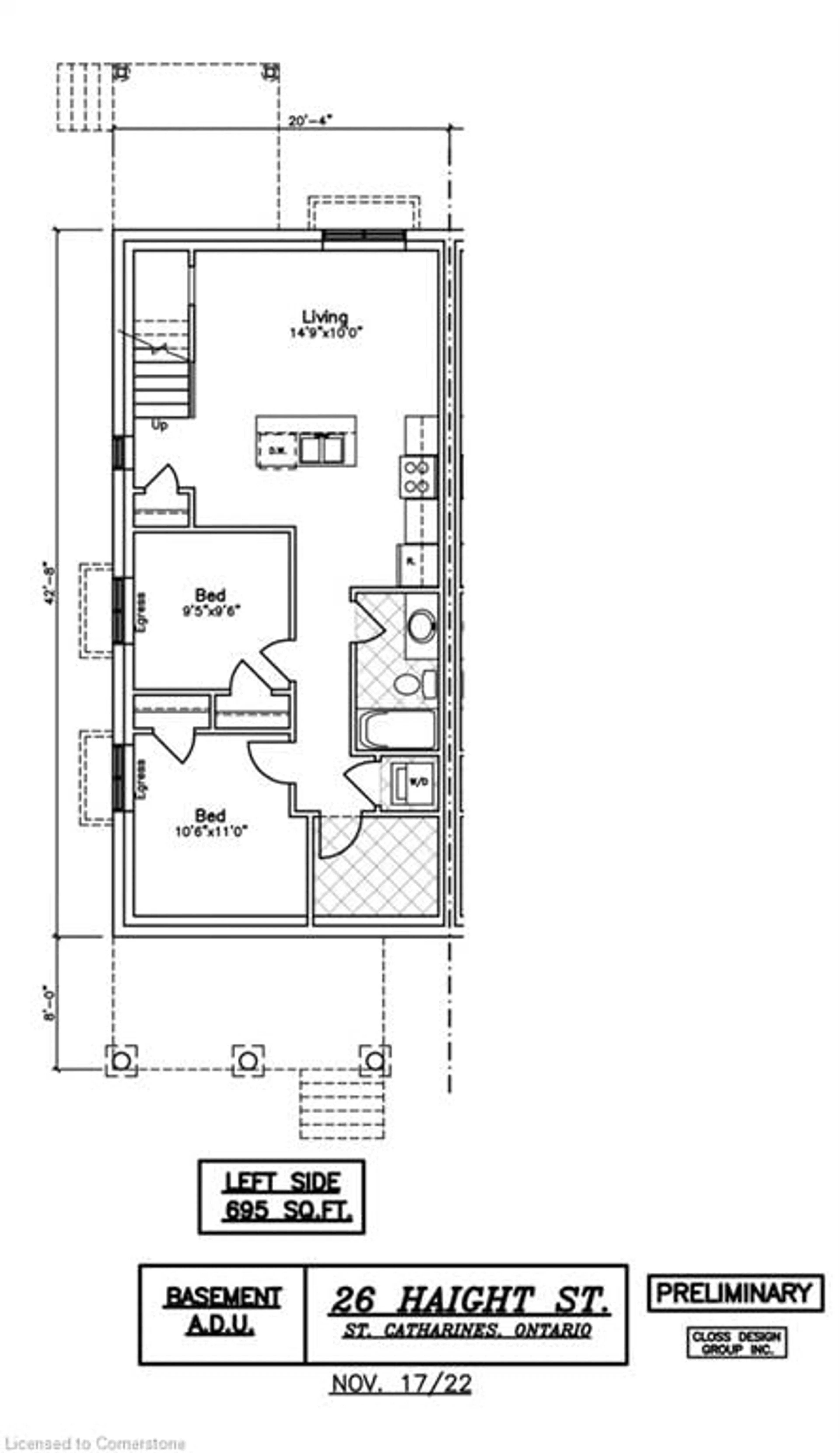 Floor plan for 26A Haight St, St. Catharines Ontario L2P 2M1