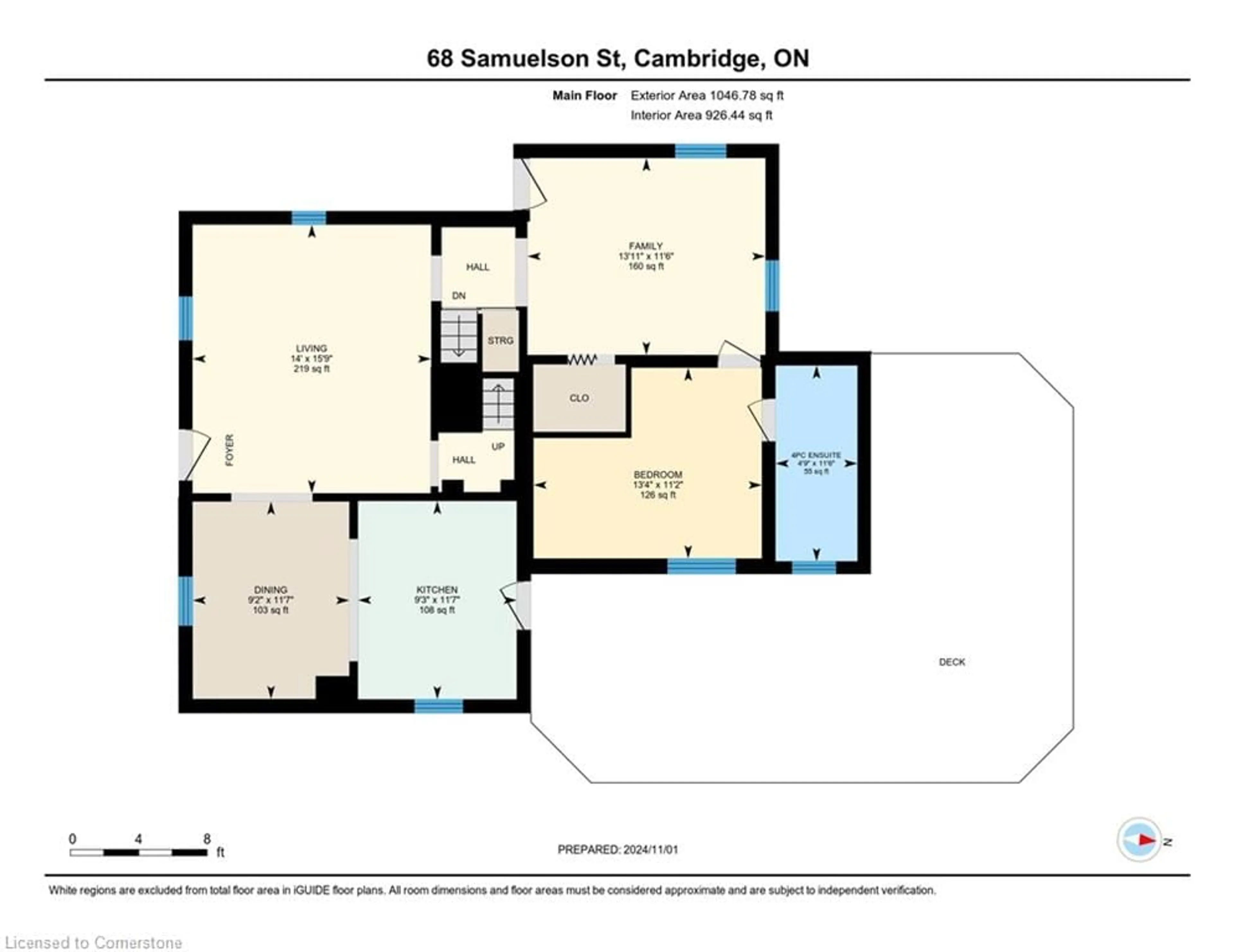 Floor plan for 68 Samuelson St, Cambridge Ontario N1R 1J9