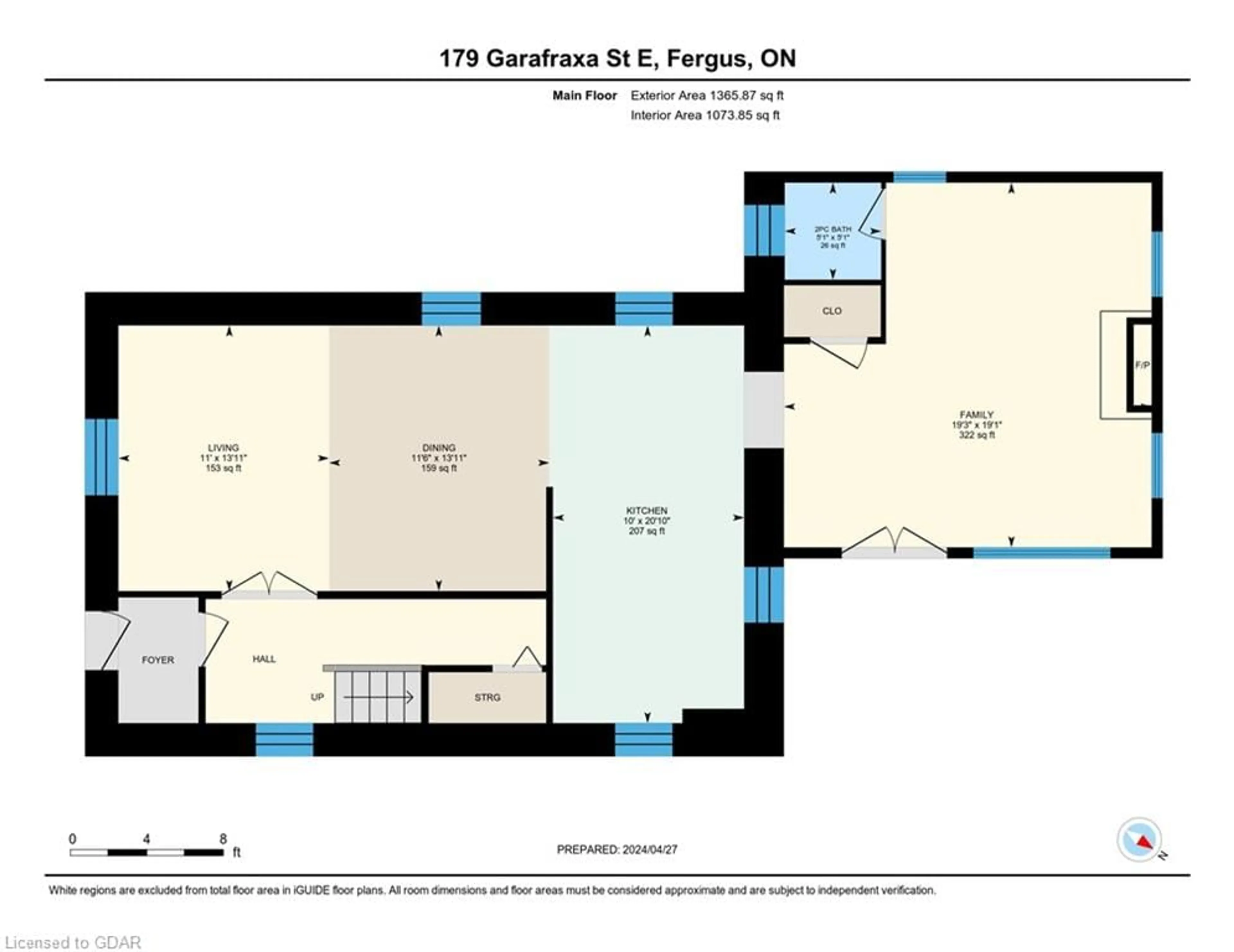 Floor plan for 179 Garafraxa St, Fergus Ontario N1M 1C8