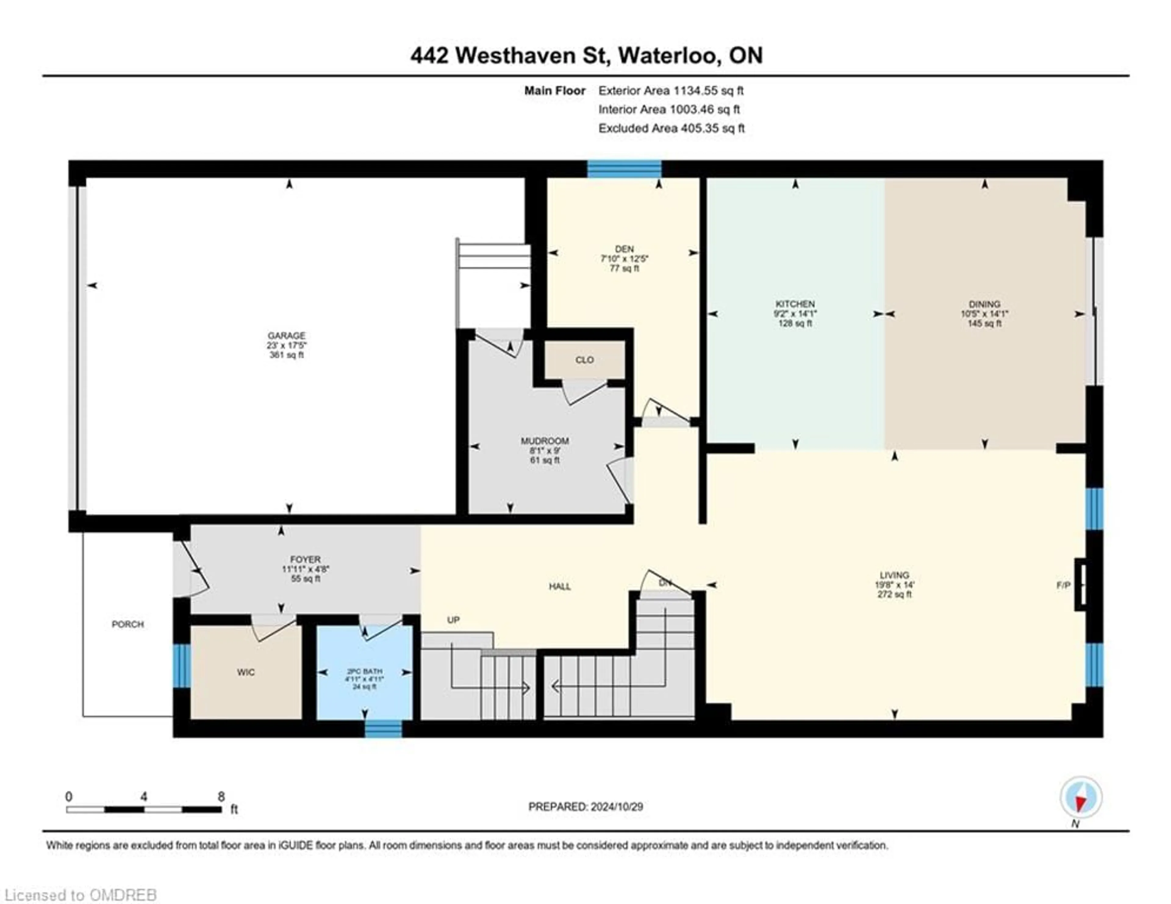 Floor plan for 442 Westhaven St, Waterloo Ontario N2T 0A4