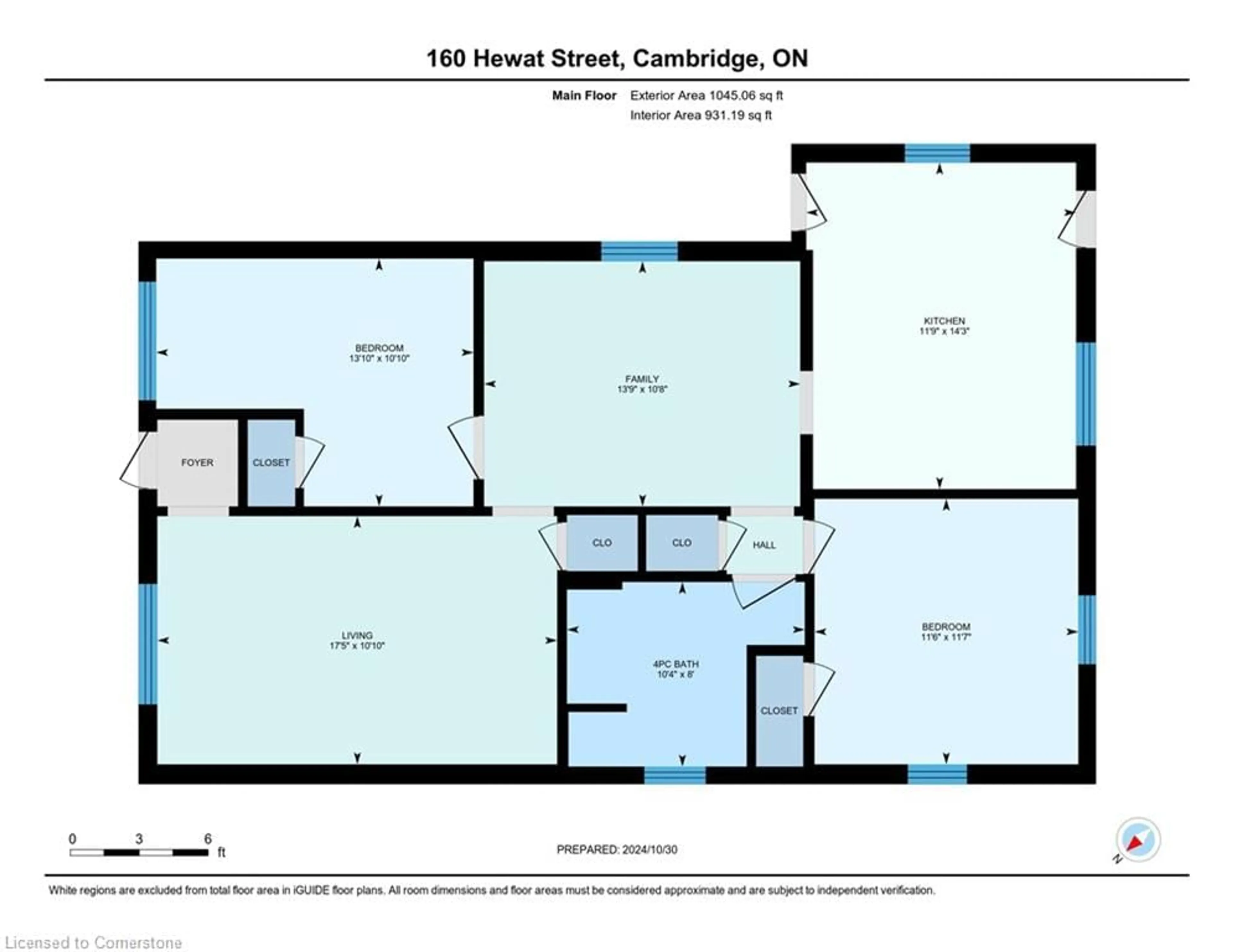 Floor plan for 160 Hewat St, Cambridge Ontario N3H 4H1