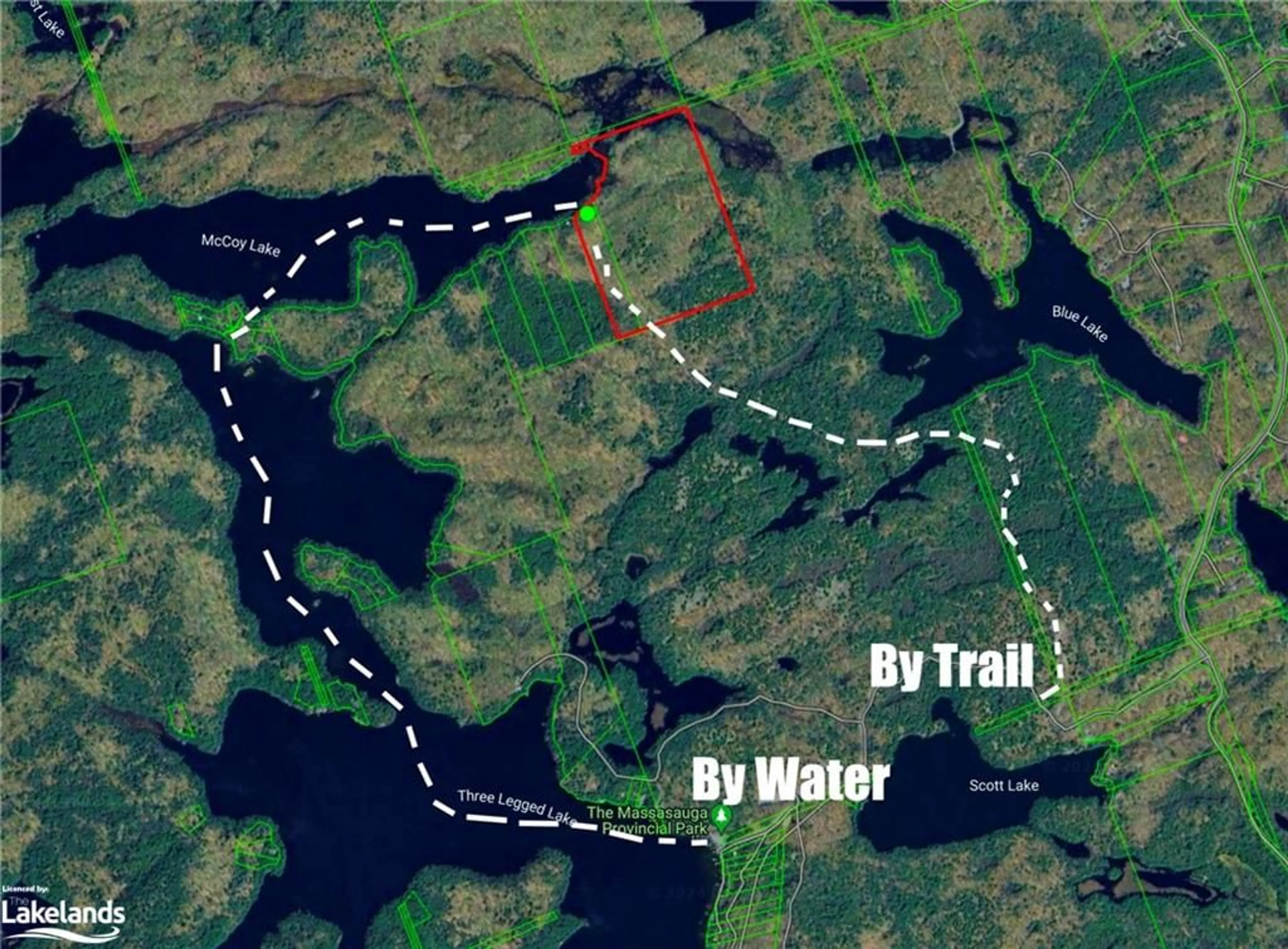 Picture of a map for 773 Mccoy Lake, Seguin Ontario P2A 0B2