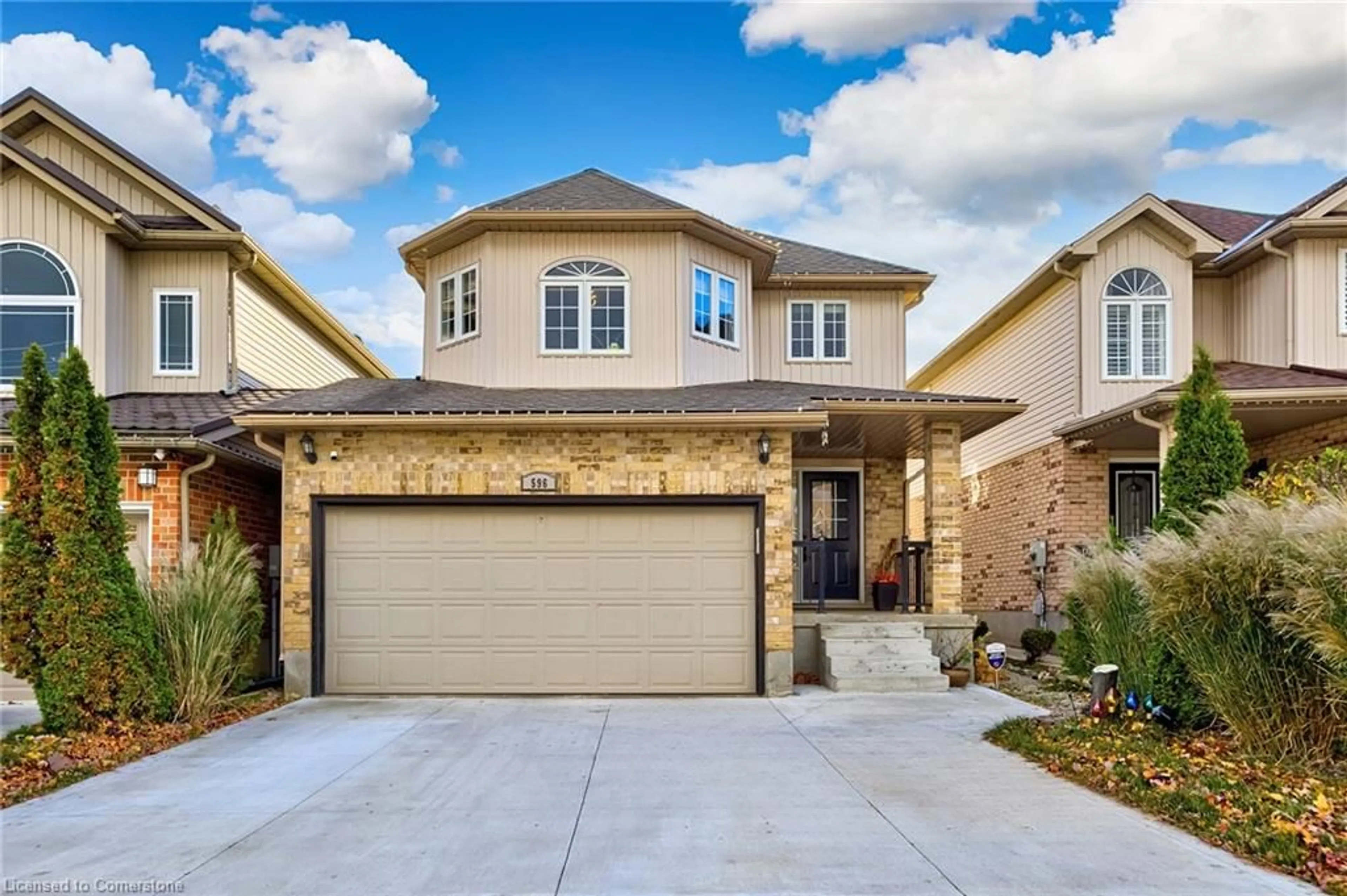 Home with brick exterior material for 596 Robert Ferrie Dr, Kitchener Ontario N2P 2T8