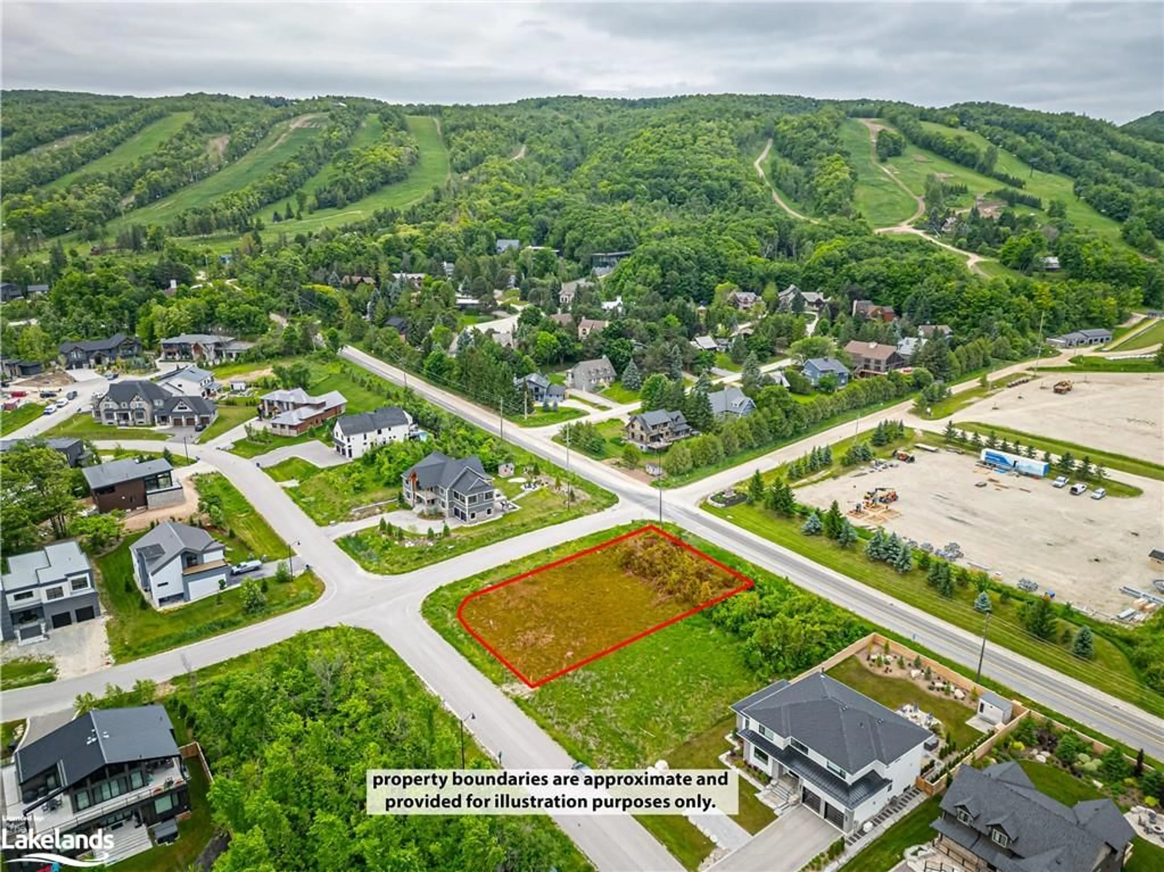 A pic from exterior of the house or condo, the street view for 100 Interlaken Court Crt, The Blue Mountains Ontario L9Y 0Z5