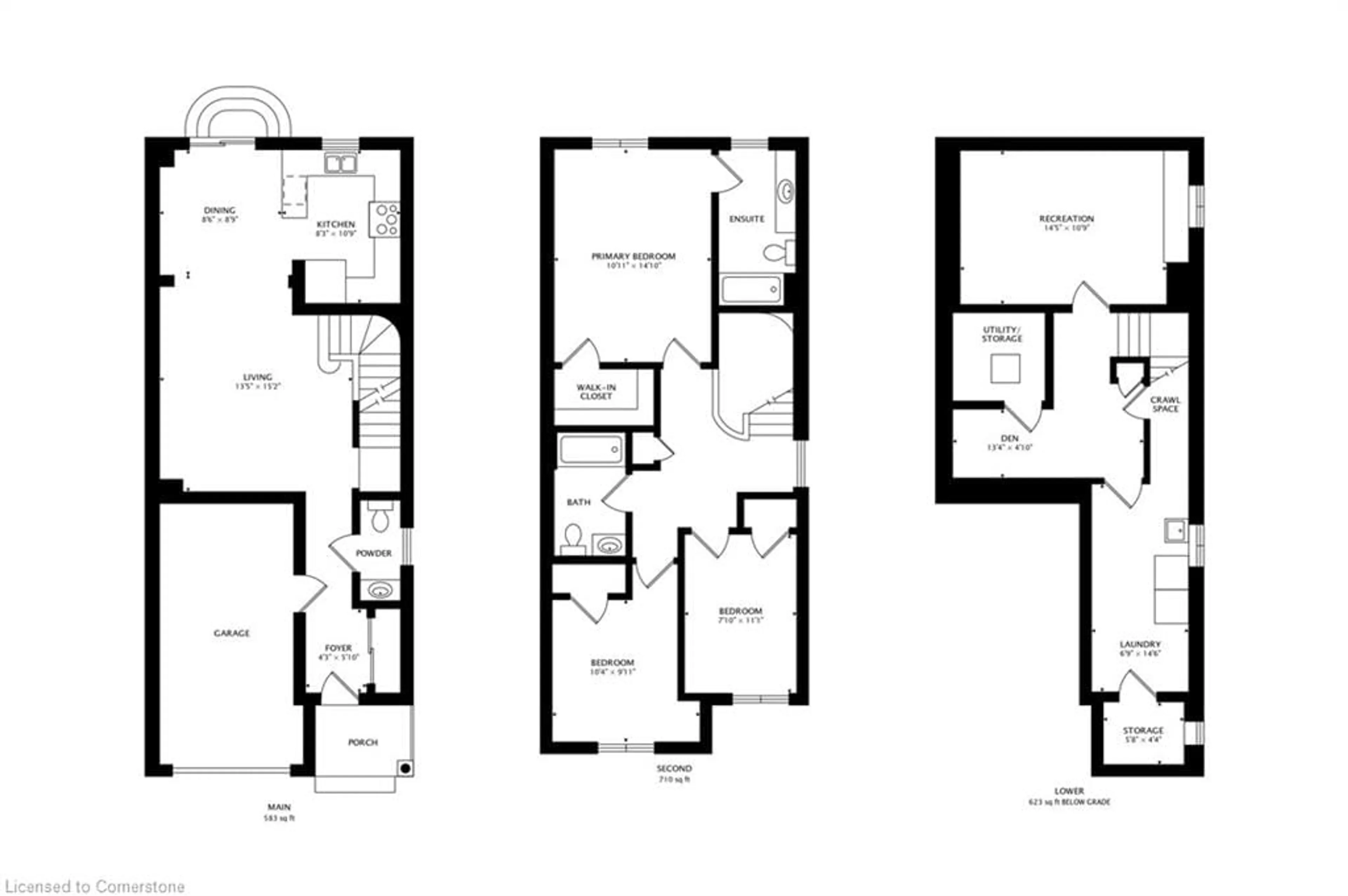 Floor plan for 1862 Creek Way, Burlington Ontario L7L 6P9